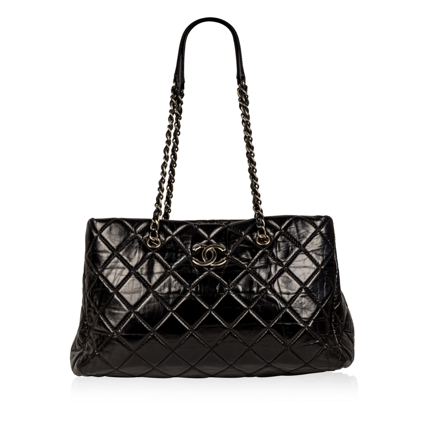 Distressed Leather Shoulder Bag