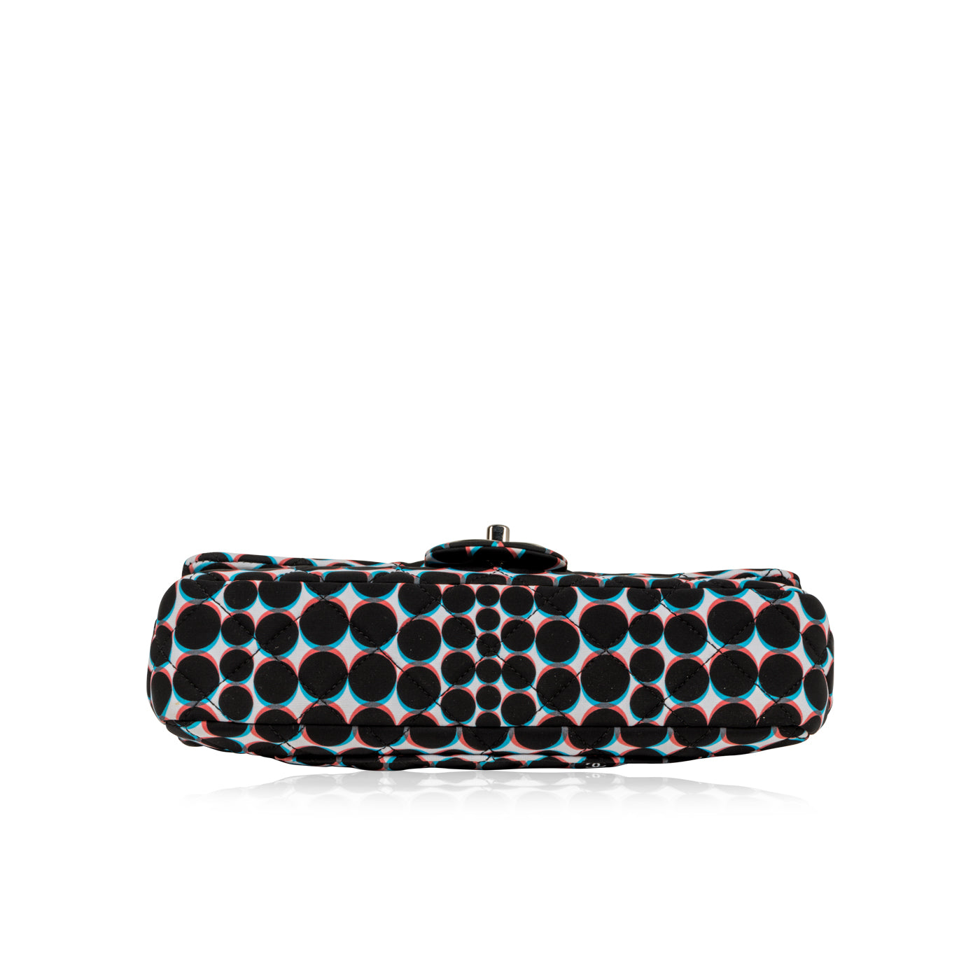 Polka-Dot Nylon Flap Bag