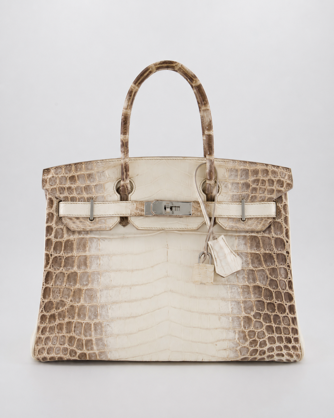 *SUPER RARE* Hermès Birkin 30 Retourne Bag in Himalaya Crocodile Niloticus Leather with Palladium Hardware