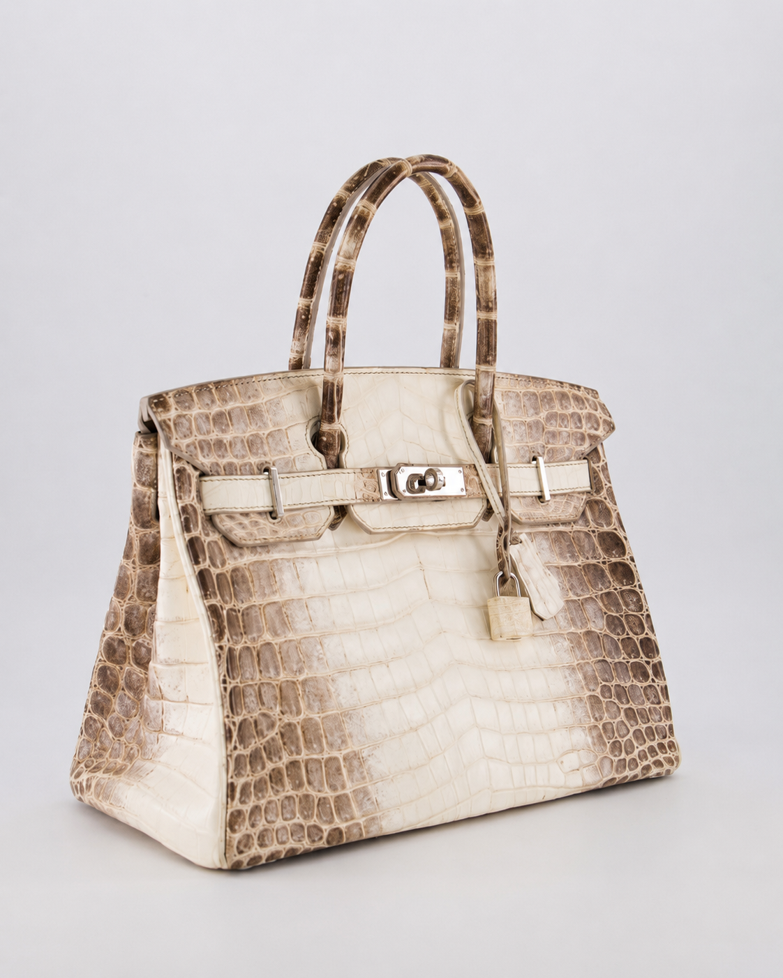 *SUPER RARE* Hermès Birkin 30 Retourne Bag in Himalaya Crocodile Niloticus Leather with Palladium Hardware