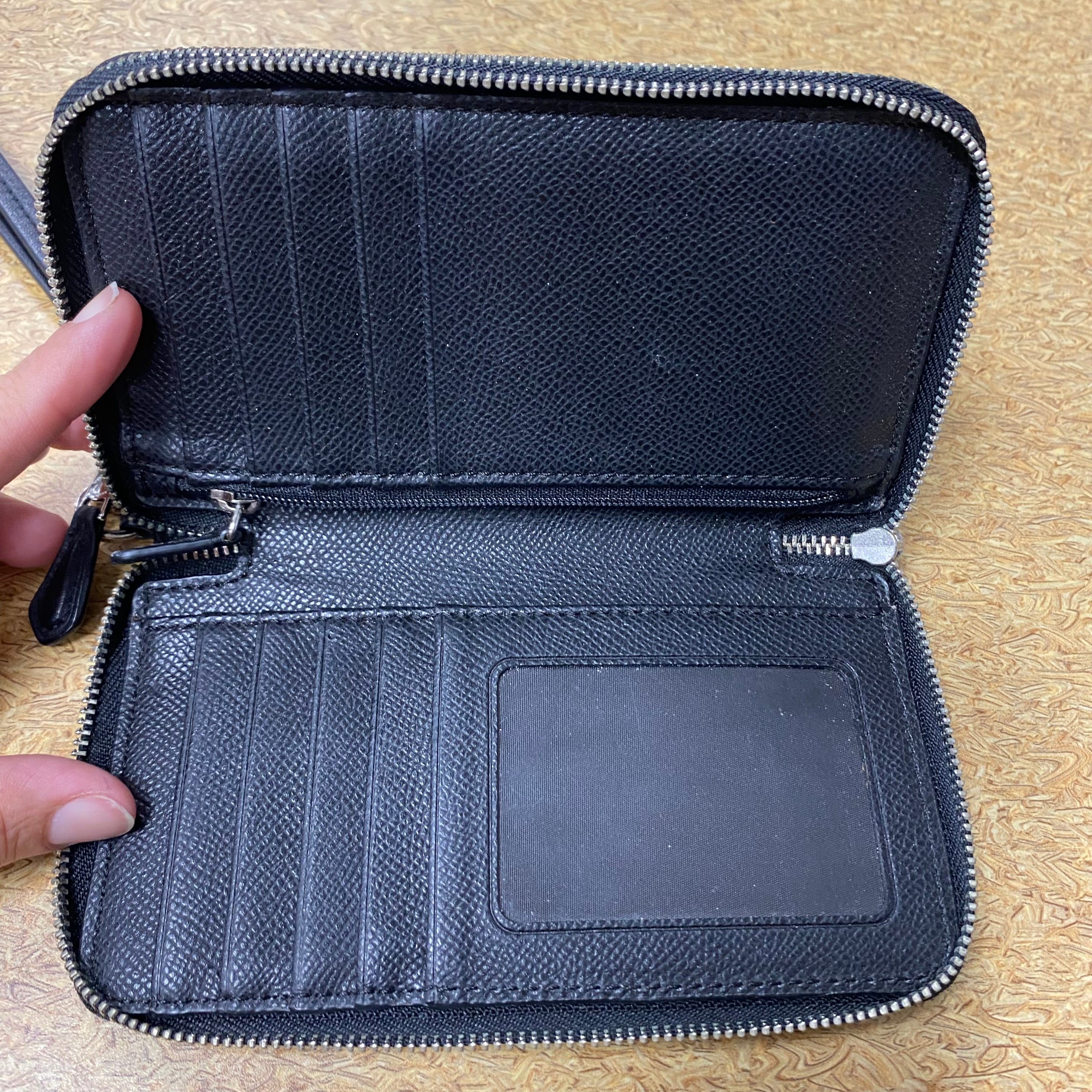 Wristlet Designer By Coach In Black, Size:Medium
