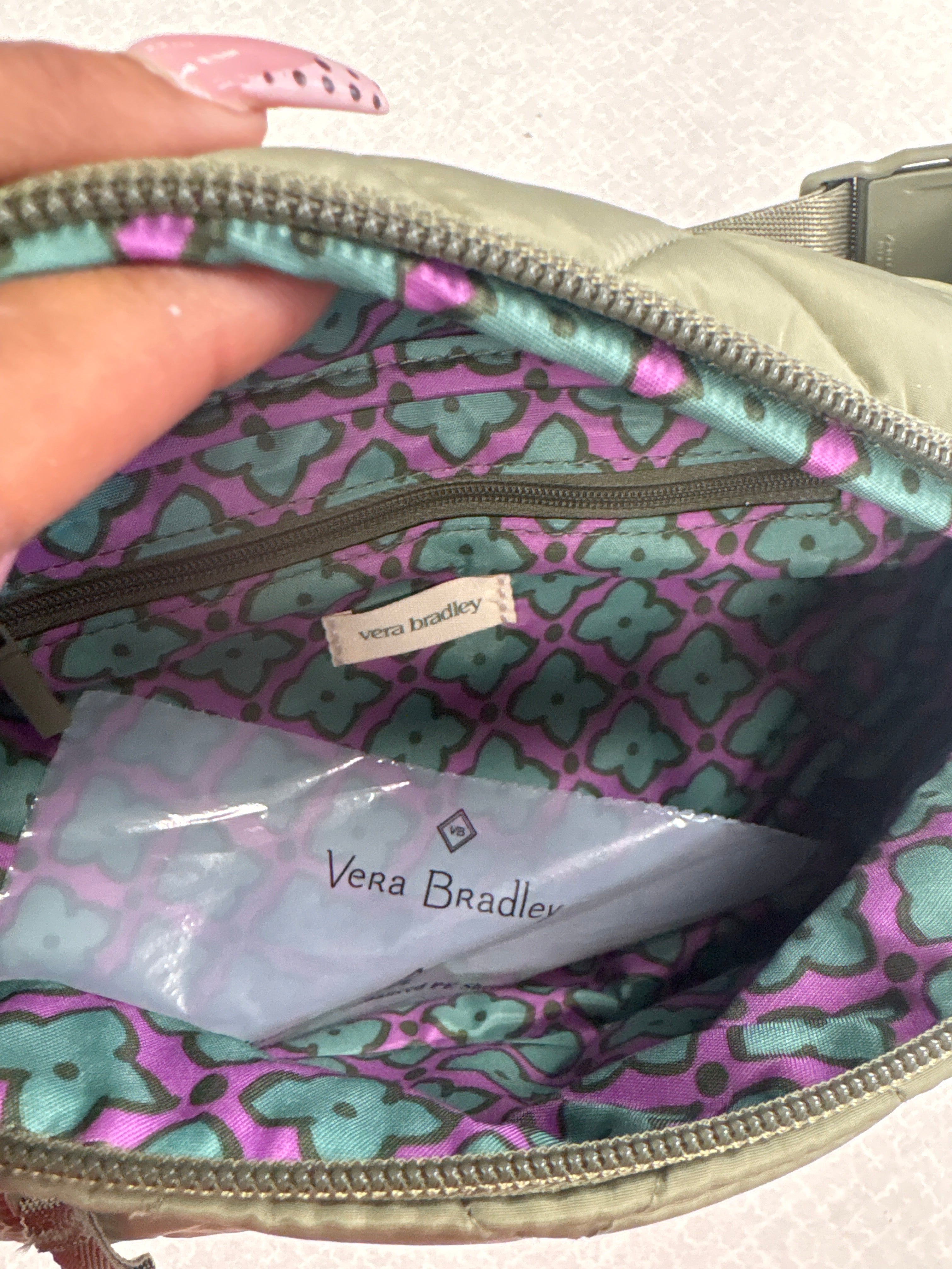 Belt Bag By Vera Bradley In Green, Size:Large