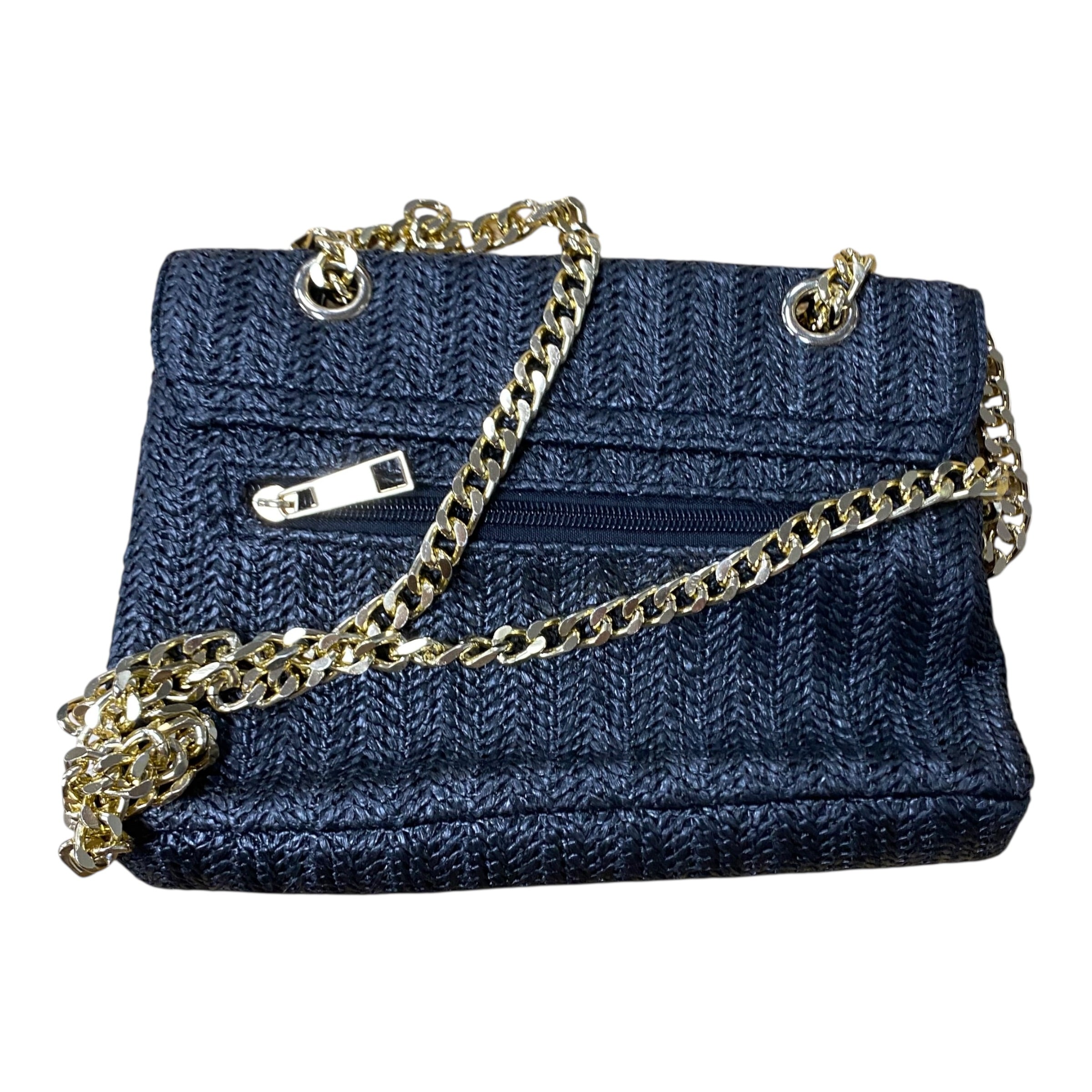 Crossbody By Aldo In Black & Gold, Size:Small