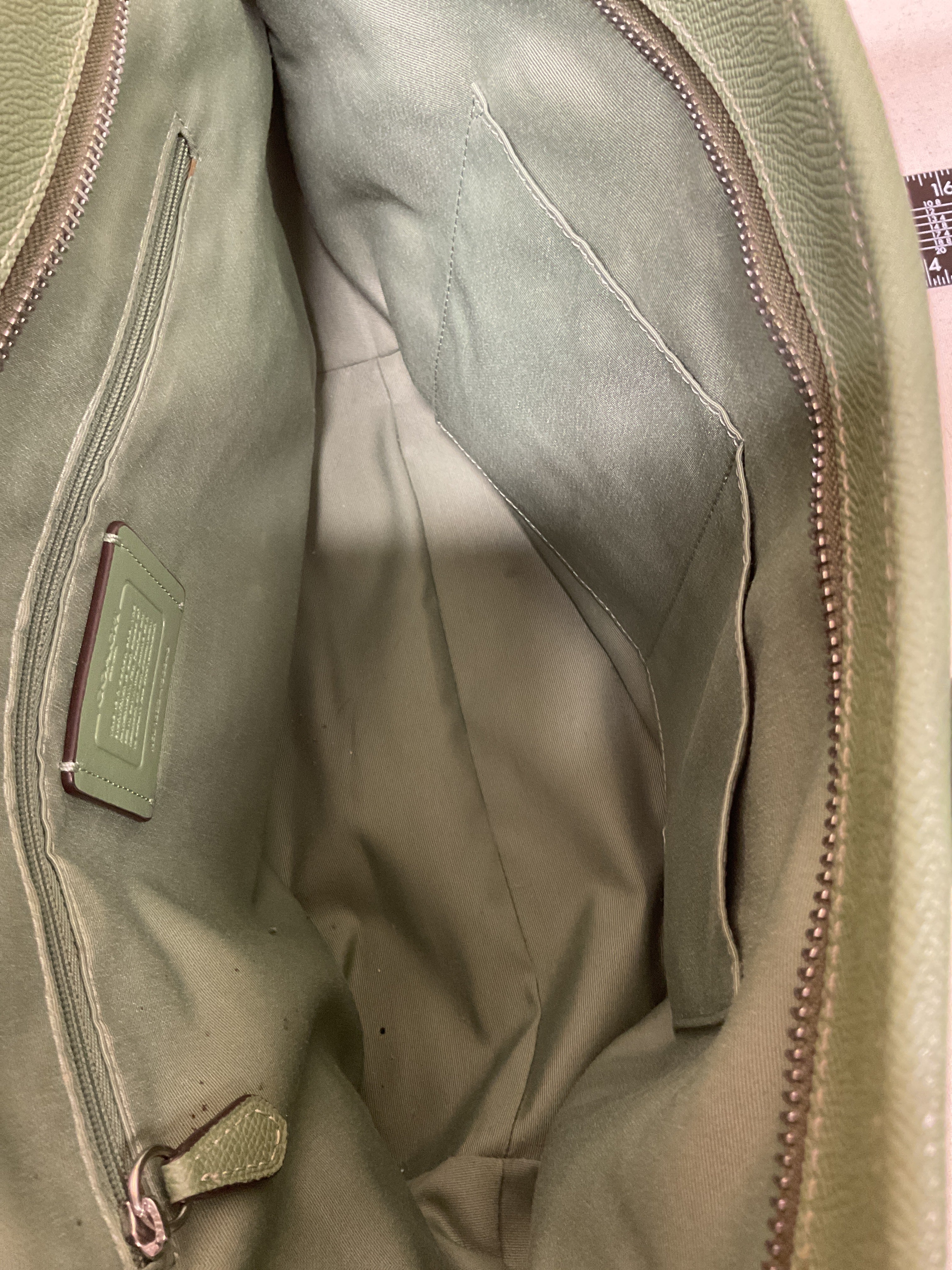 Handbag Designer By Coach In Green, Size:Medium