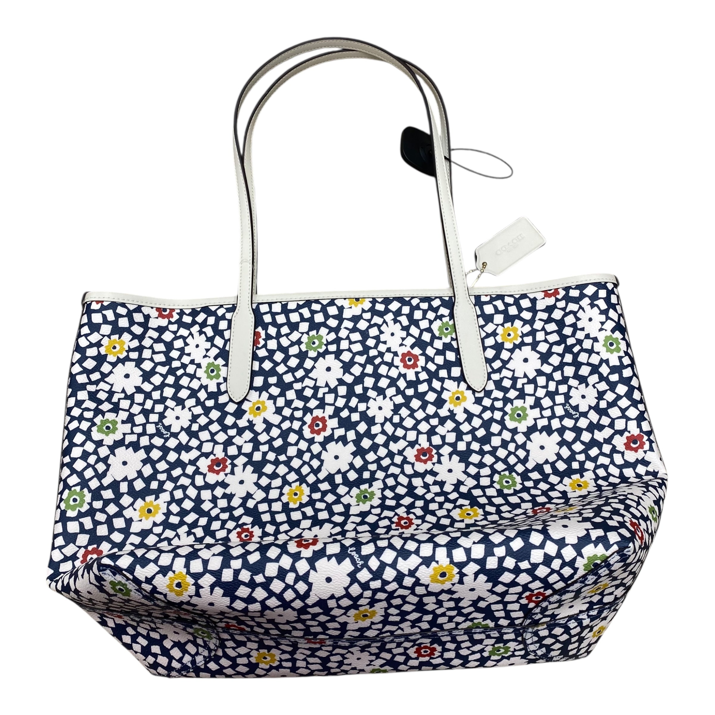 Handbag Designer By Coach In Floral Print, Size:Large