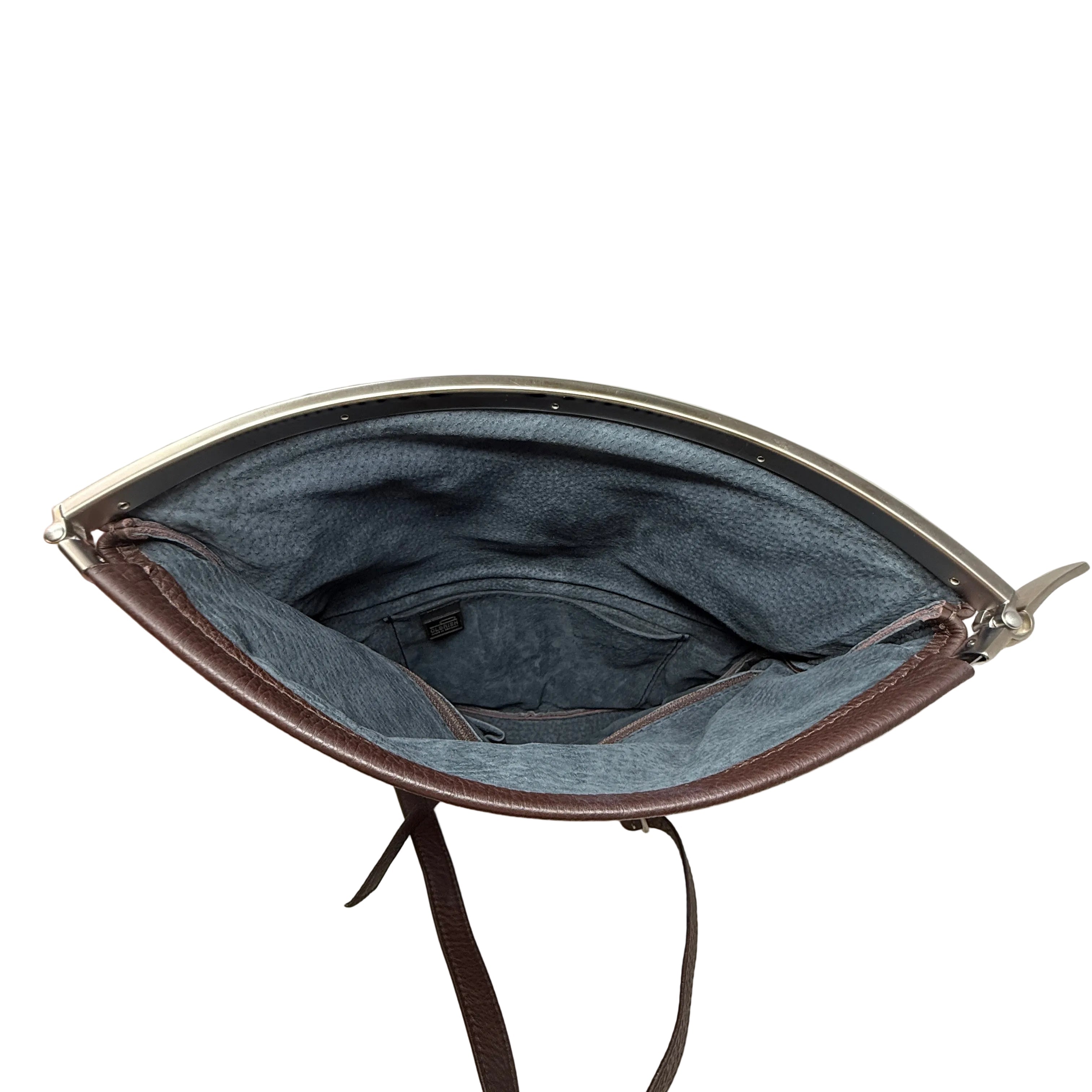 Wandelbar Leather Crossbody Bag By Olbrish, Size: Small