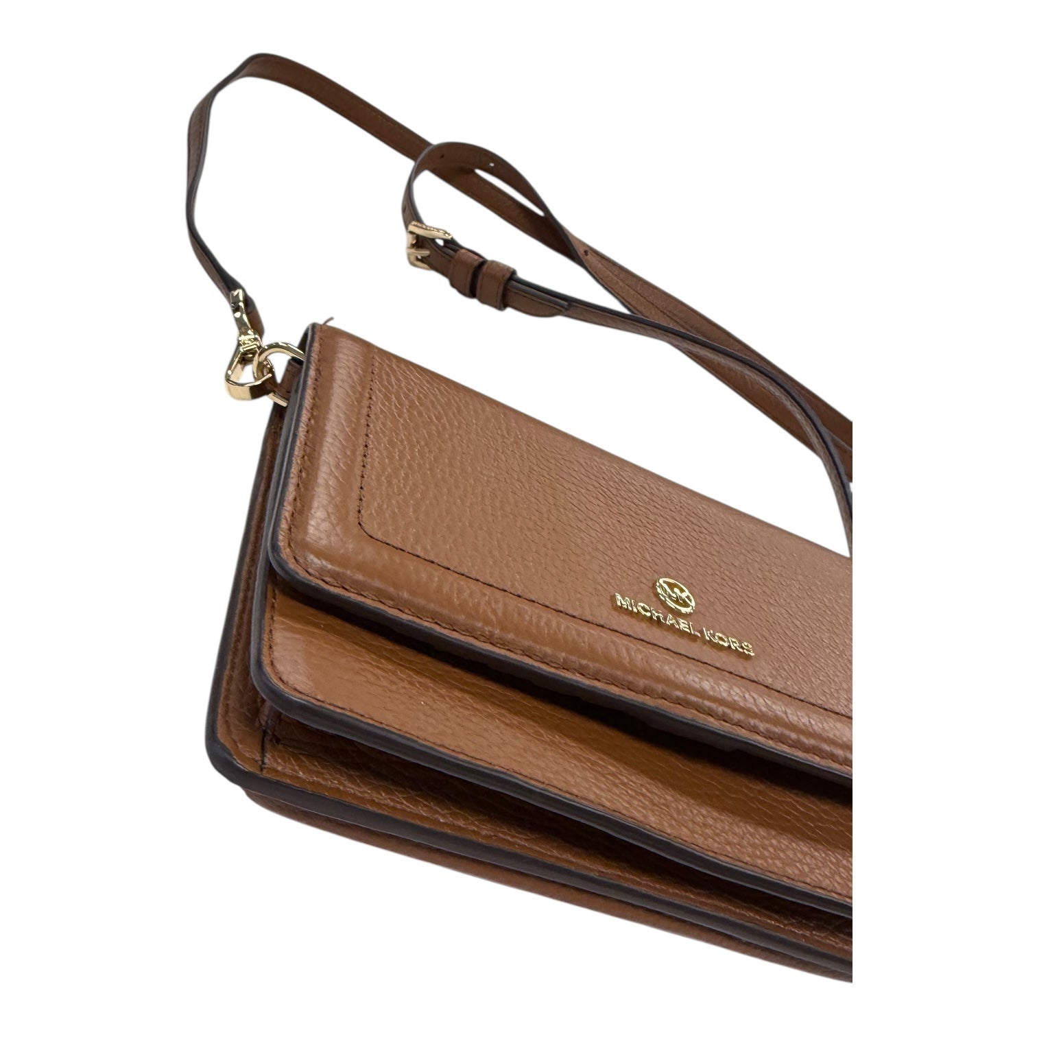 Crossbody Designer By Michael Kors In Brown, Size:Medium