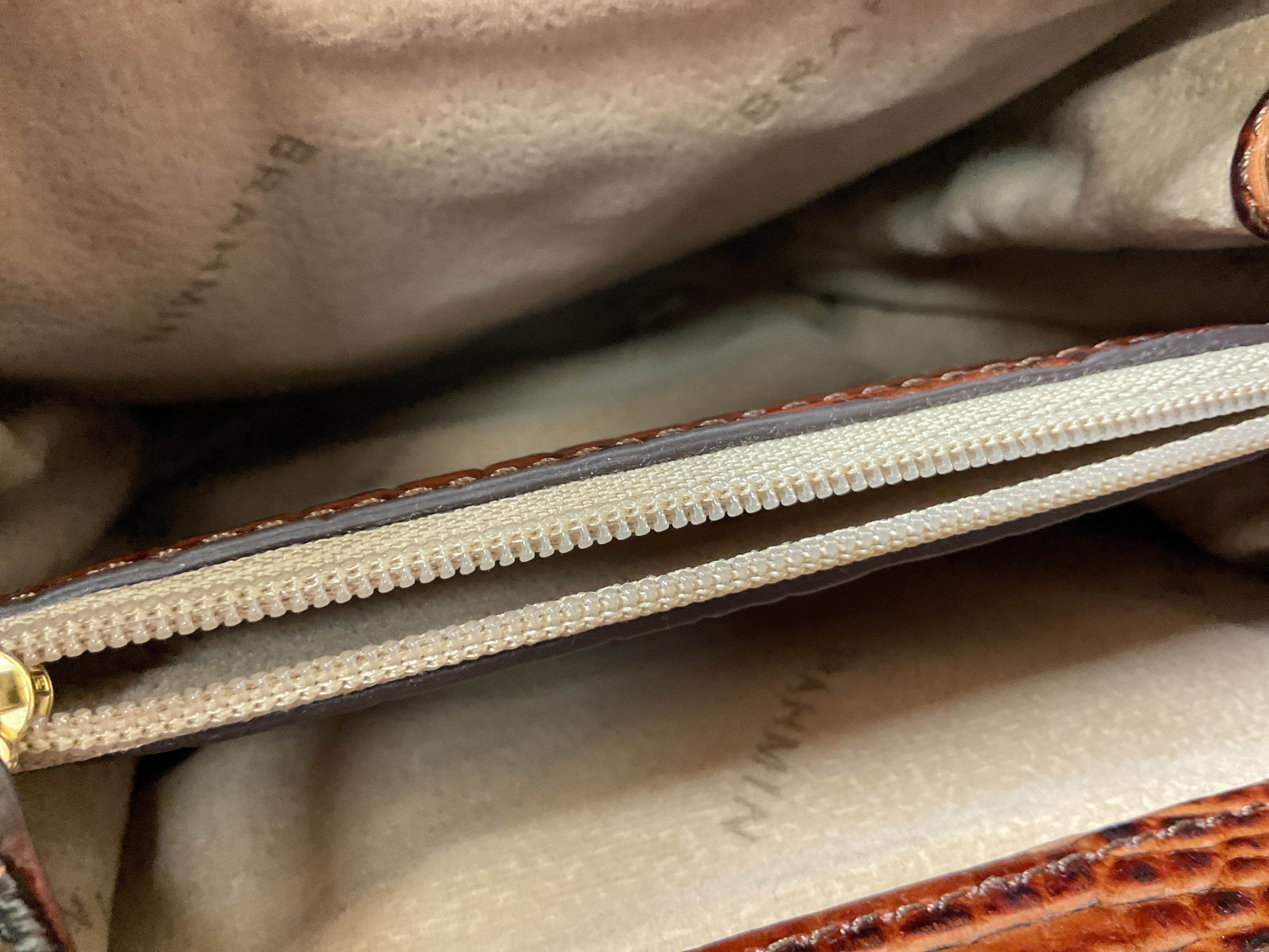 Crossbody Designer By Brahmin In Brown, Size:Small