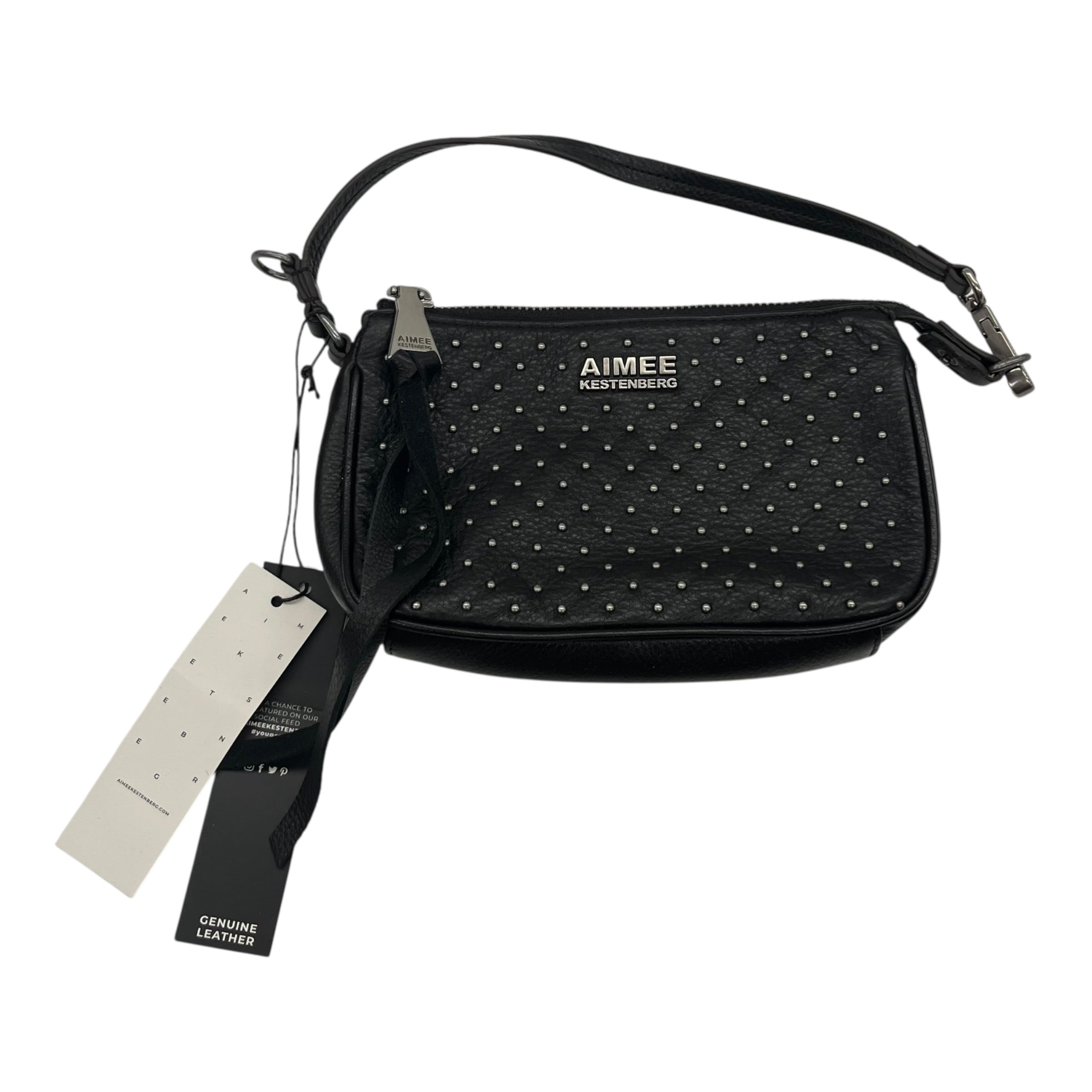 Handbag Leather By Aimee Kestenberg In Black, Size:Small