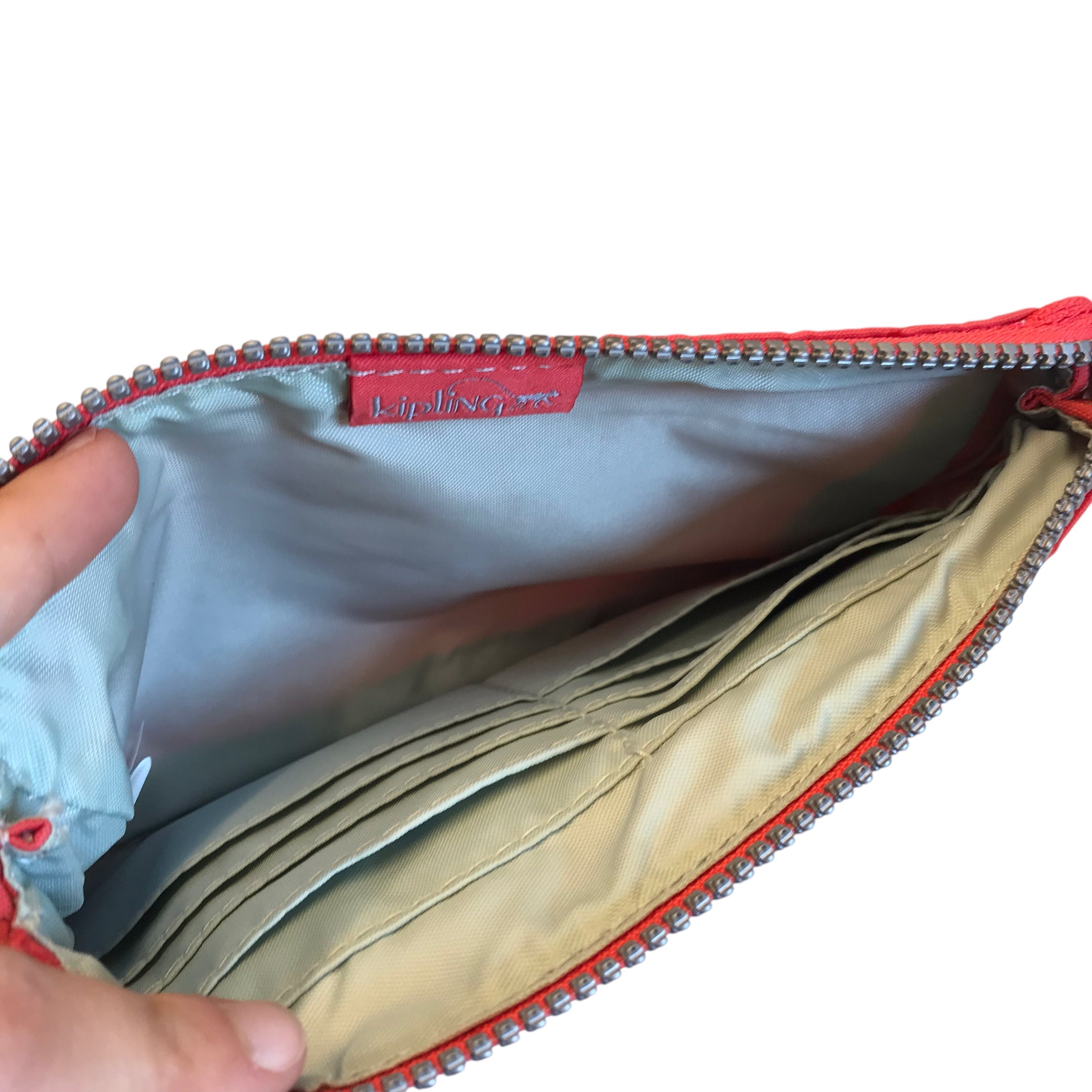 Wristlet By Kipling In Coral, Size:Medium