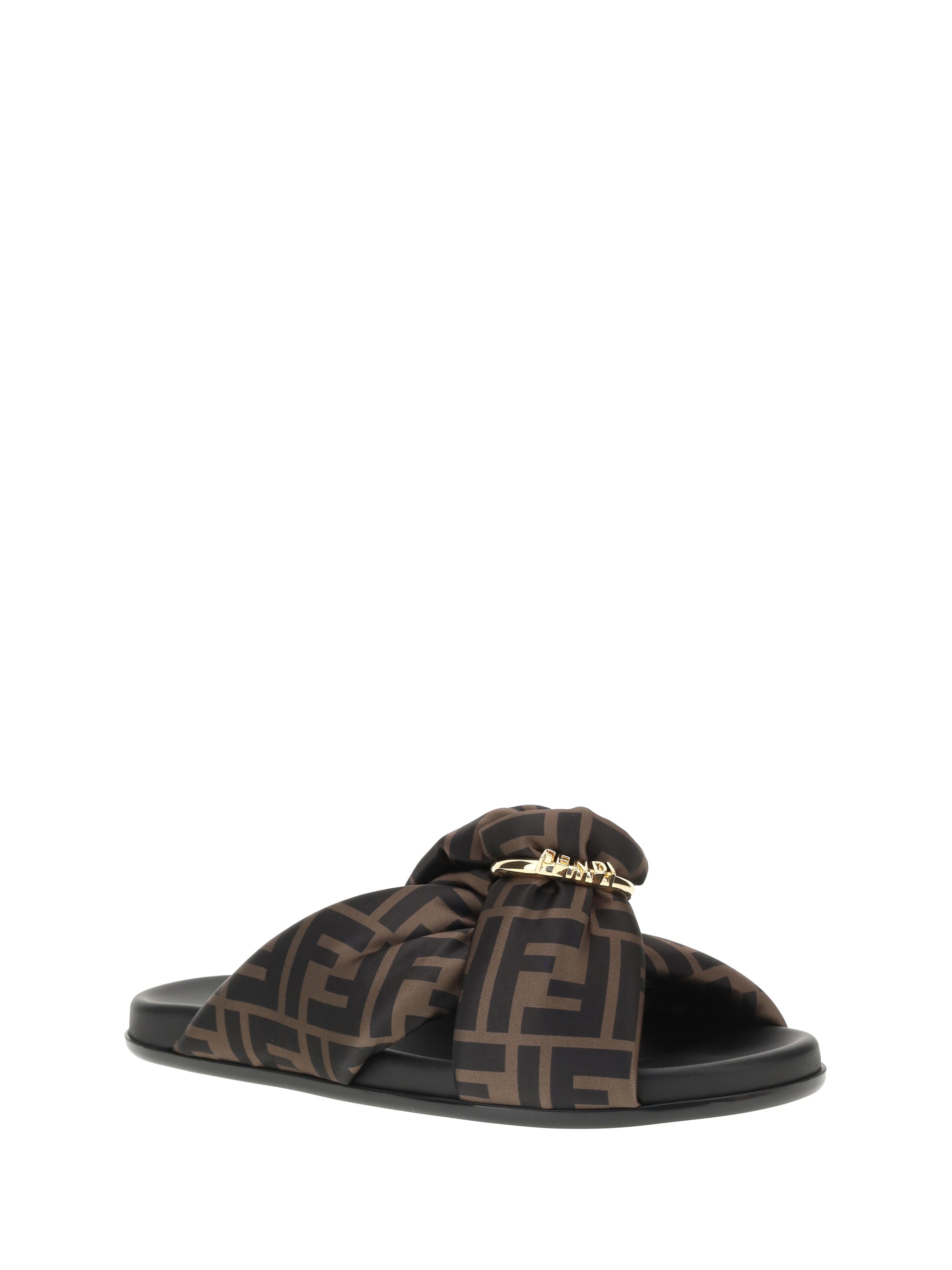 satin slide sandals