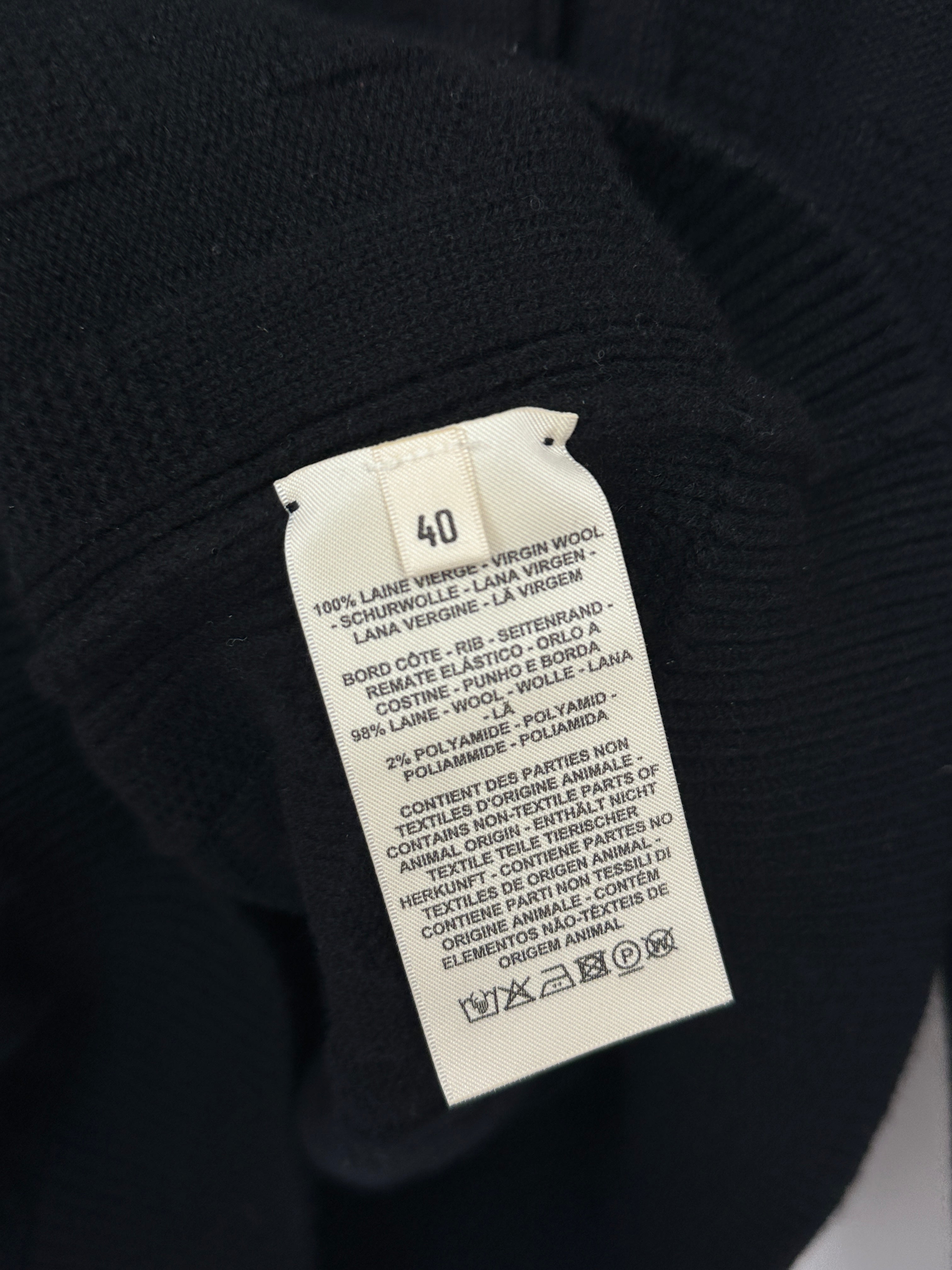 Hermès Black Voyage Knit Hoodie Size FR 40 (UK 12)