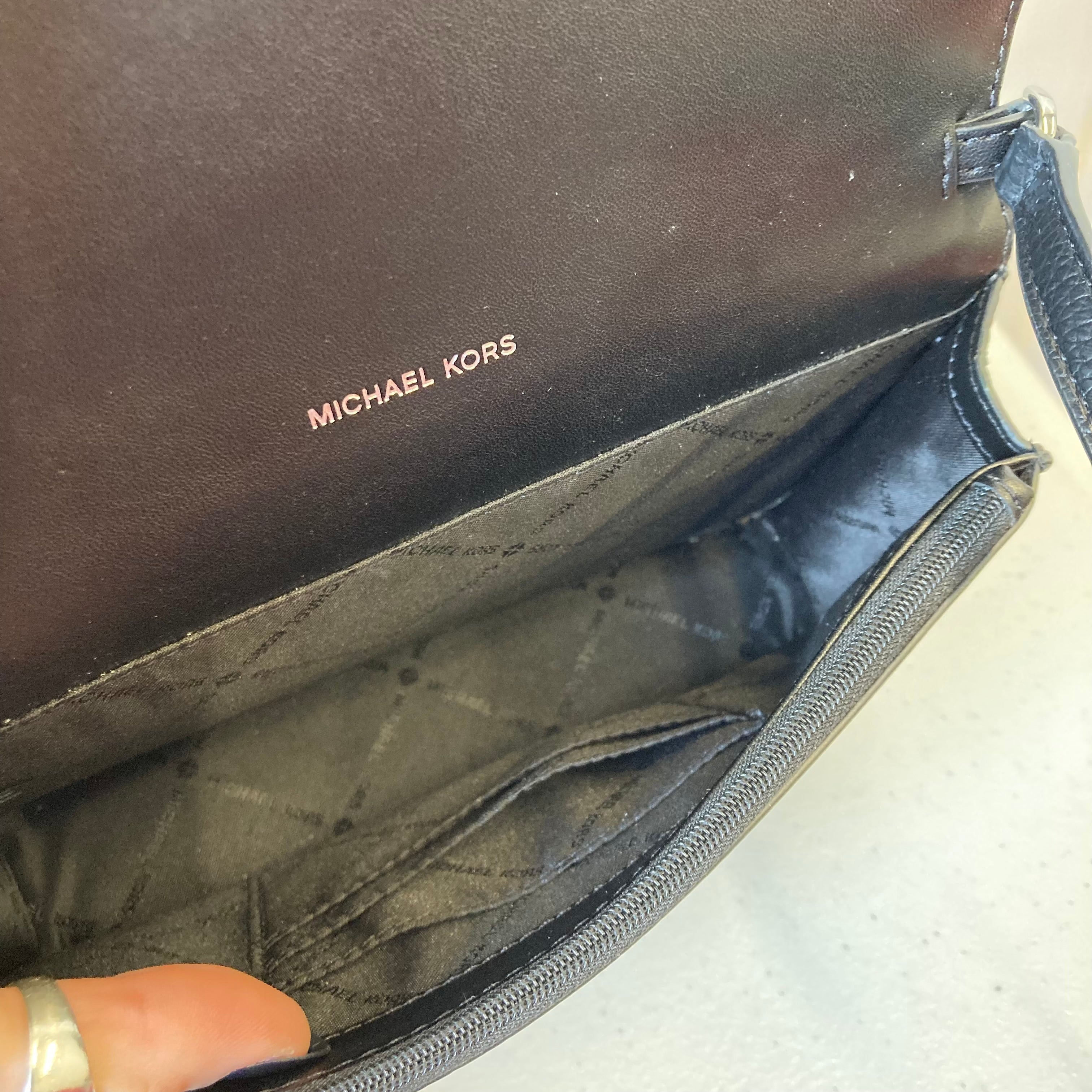 Crossbody Designer By Michael Kors In Black, Size:Small