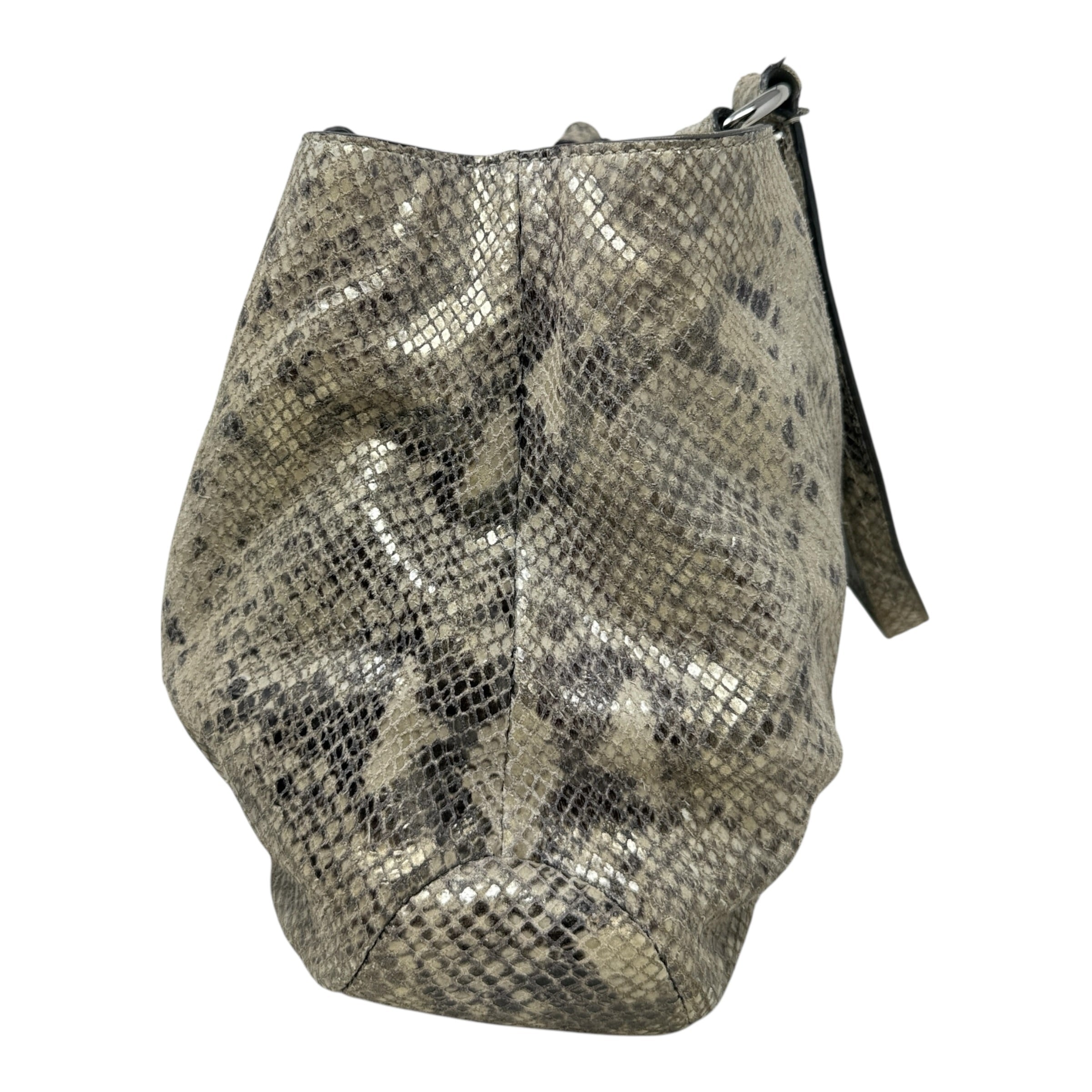 Soho Python Embossed Leather Carryall Tote Designer By Coach, Size: Medium