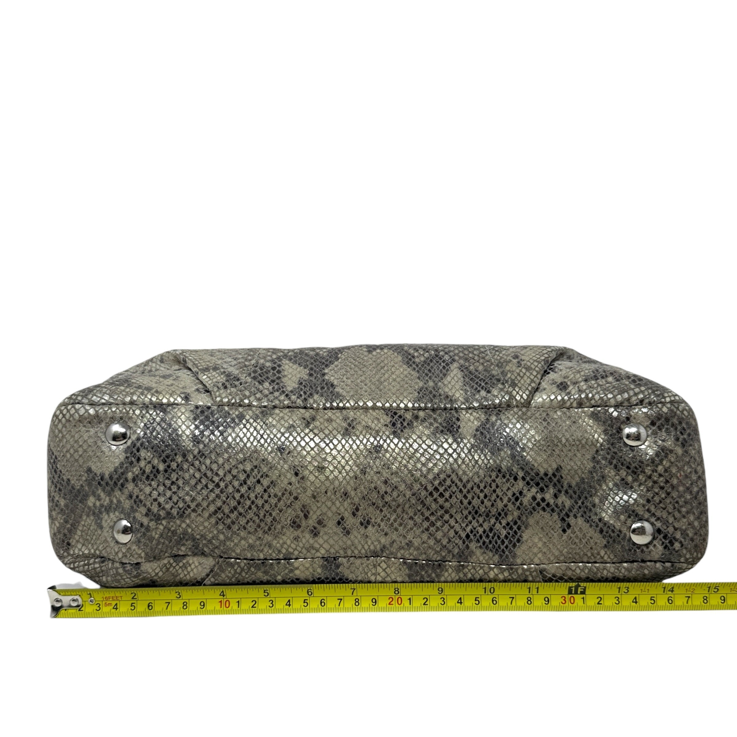Soho Python Embossed Leather Carryall Tote Designer By Coach, Size: Medium