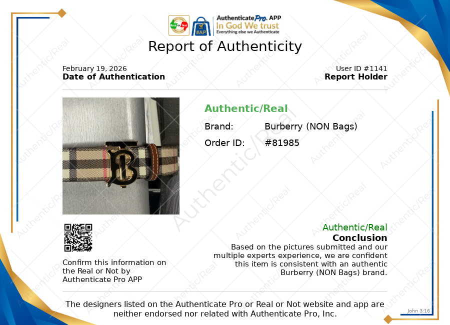 Belt Luxury Designer By Burberry In Plaid Pattern, Size:Large