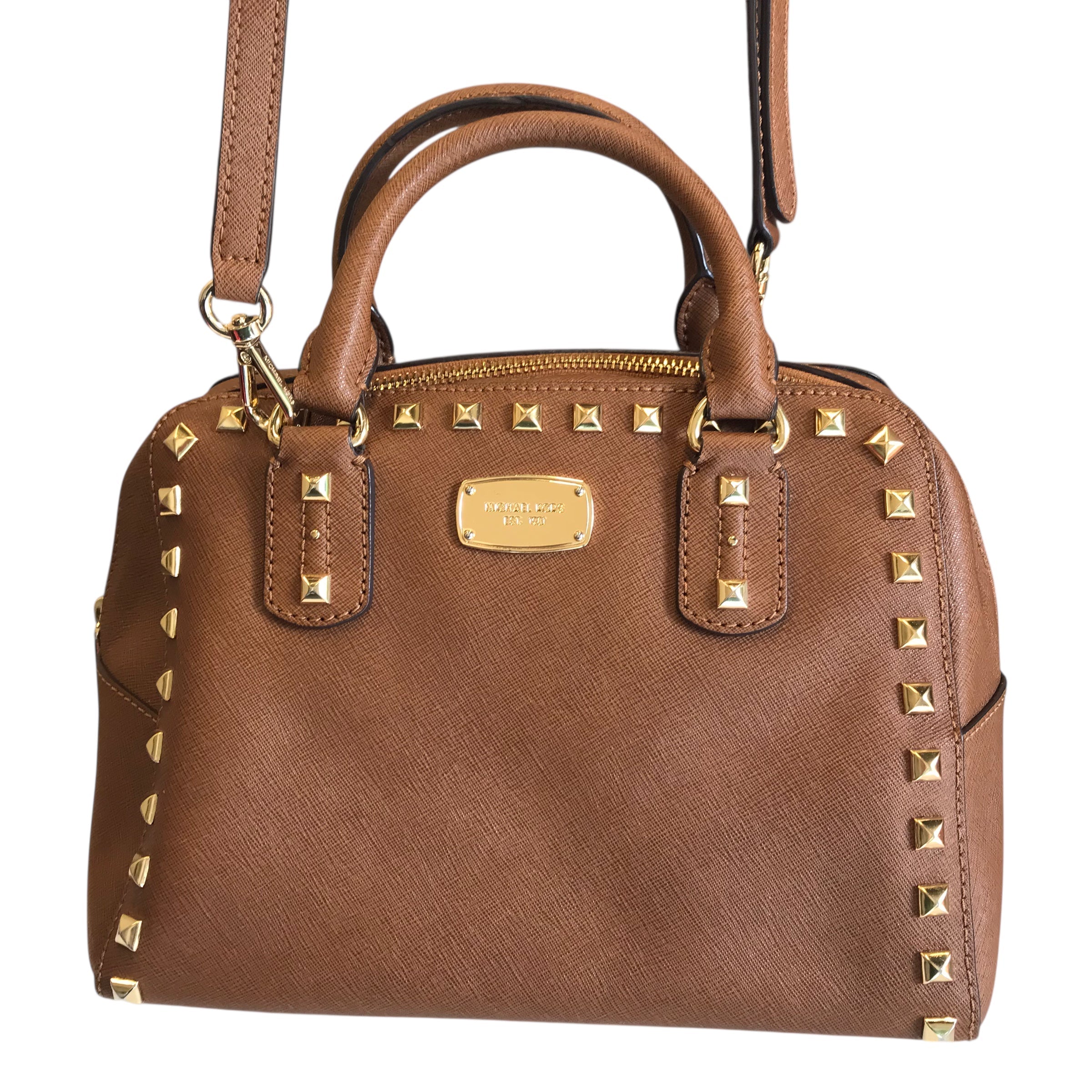 Handbag Designer By Michael Kors In Tan, Size:Medium