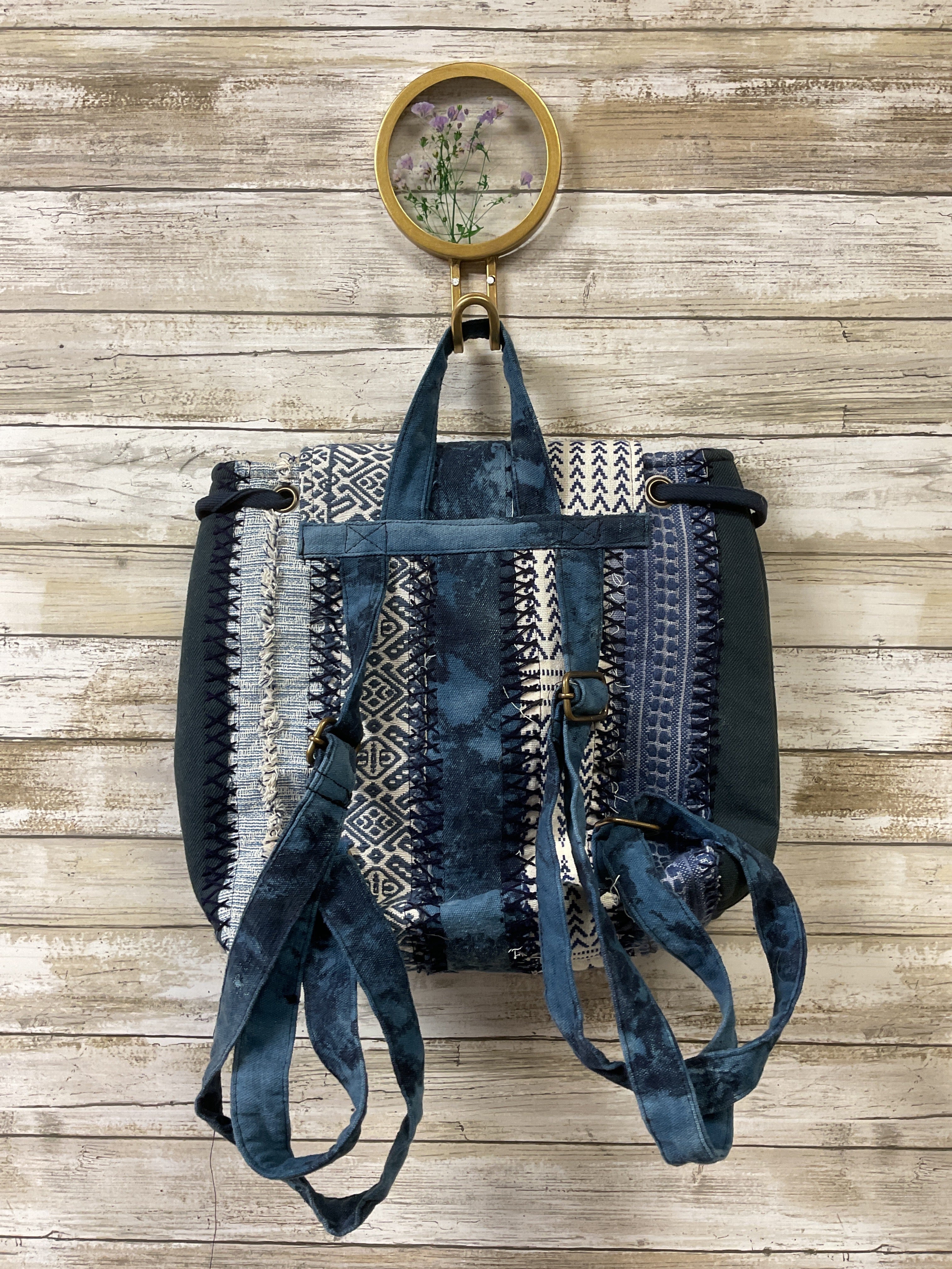 Backpack By Cmc In Blue Denim, Size:Medium