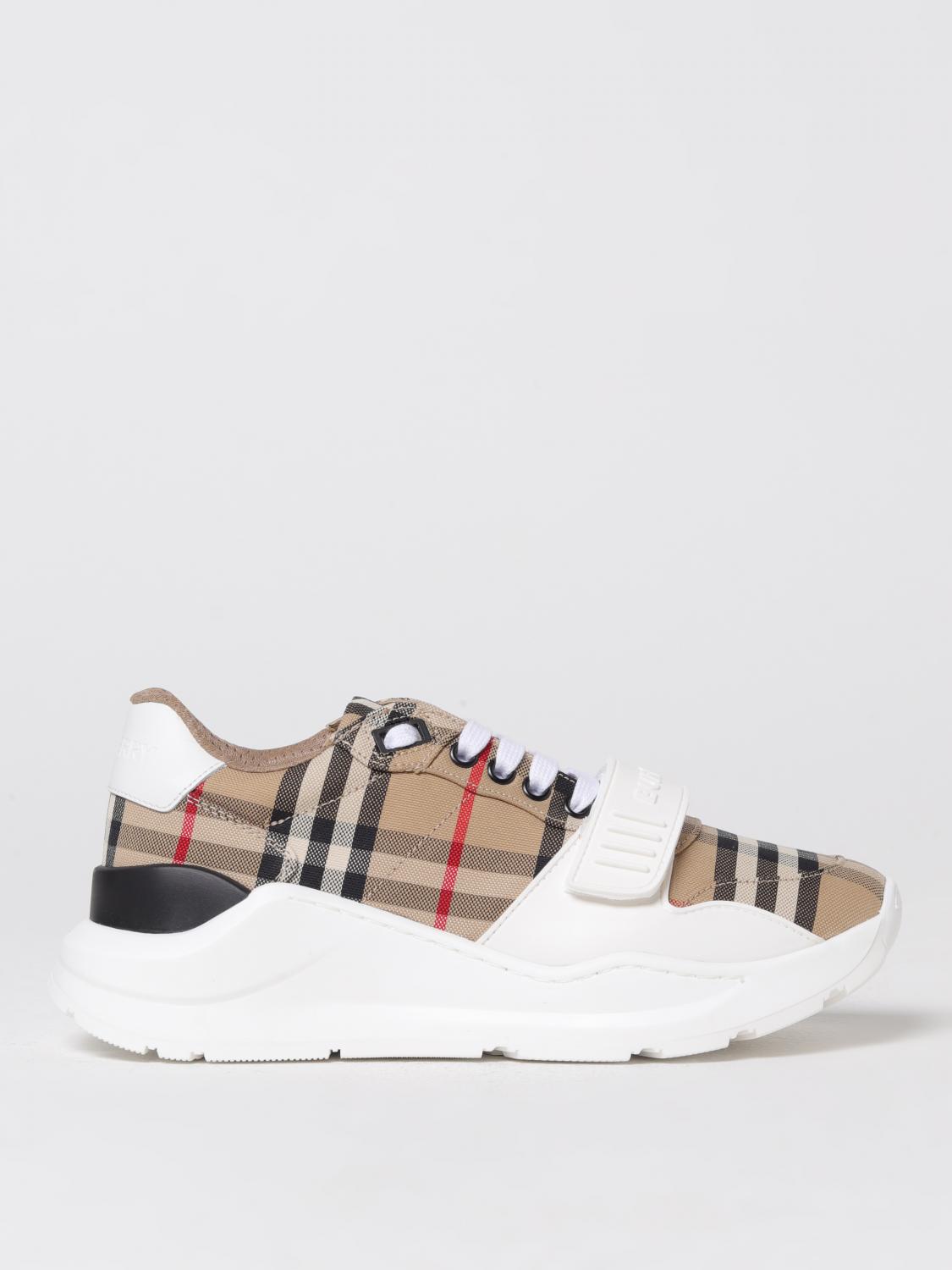 new regis sneakers in canvas check and rubber