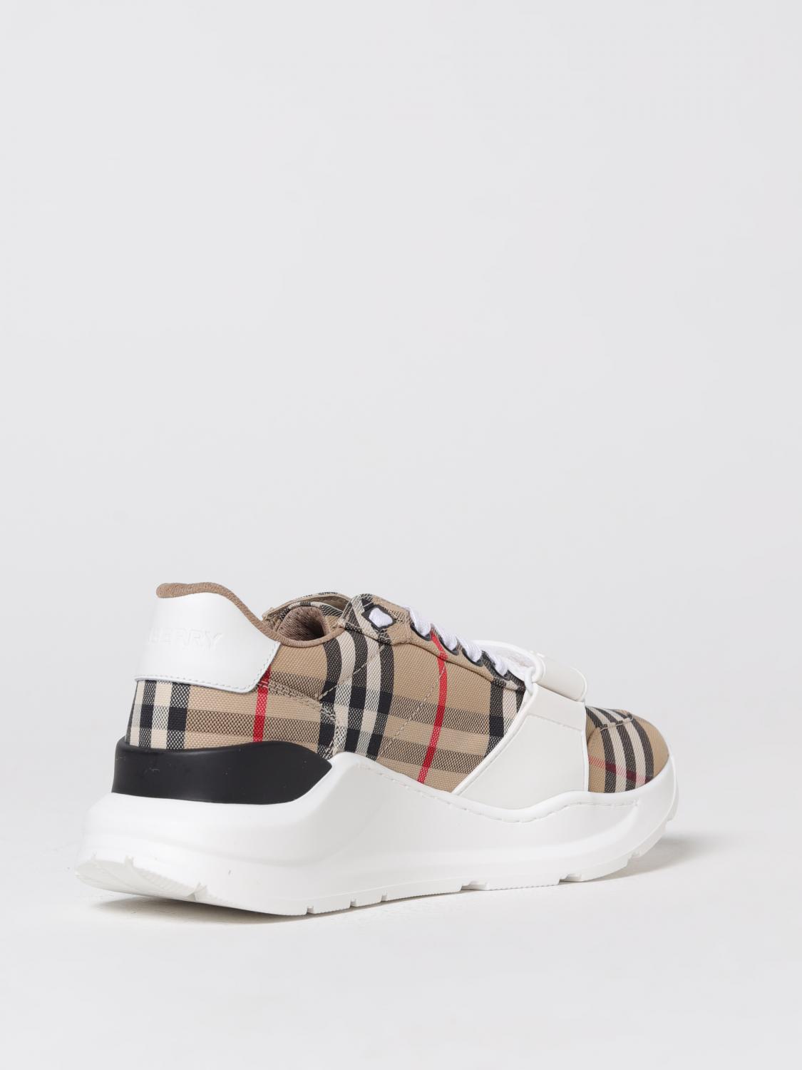 new regis sneakers in canvas check and rubber