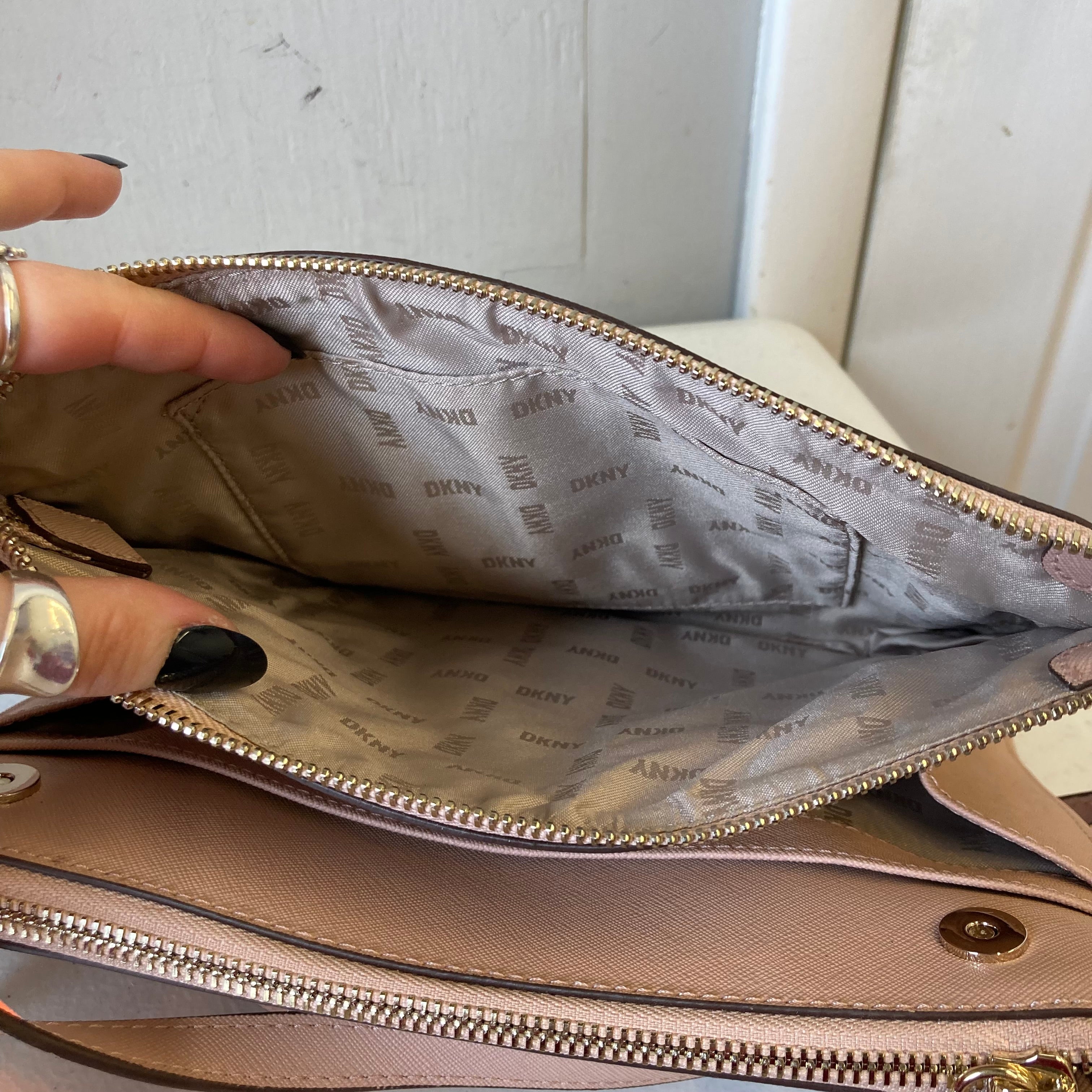 Handbag By Dkny In Pink, Size:Small
