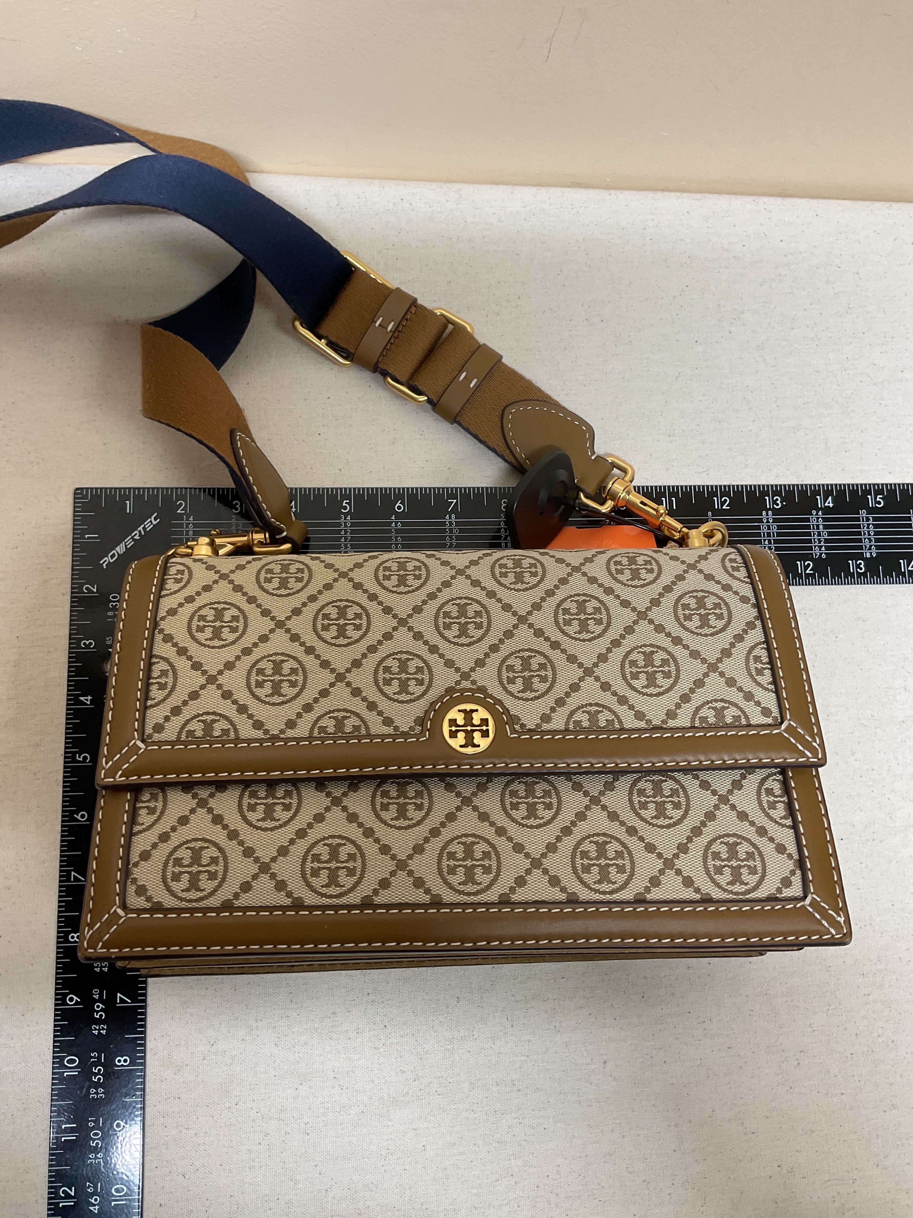 Handbag Designer By Tory Burch In Tan, Size:Medium
