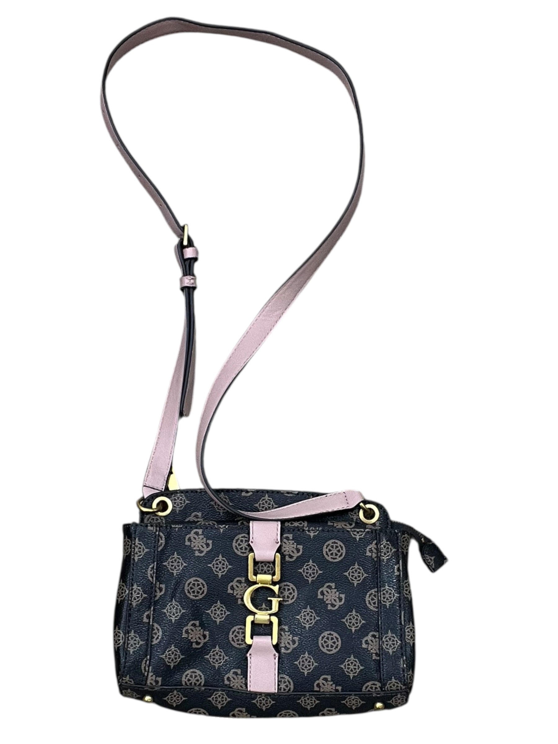 Crossbody By Guess In Black & Tan, Size:Small