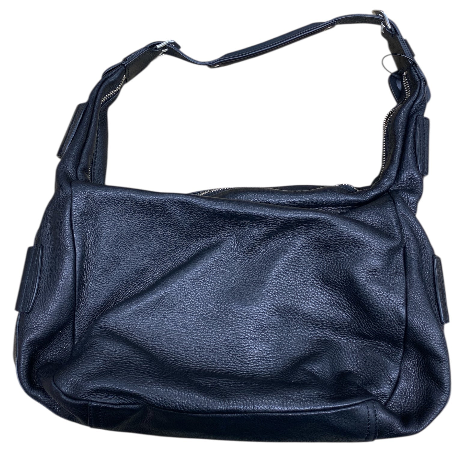 Handbag Leather By Lauren By Ralph Lauren In Black, Size:Medium
