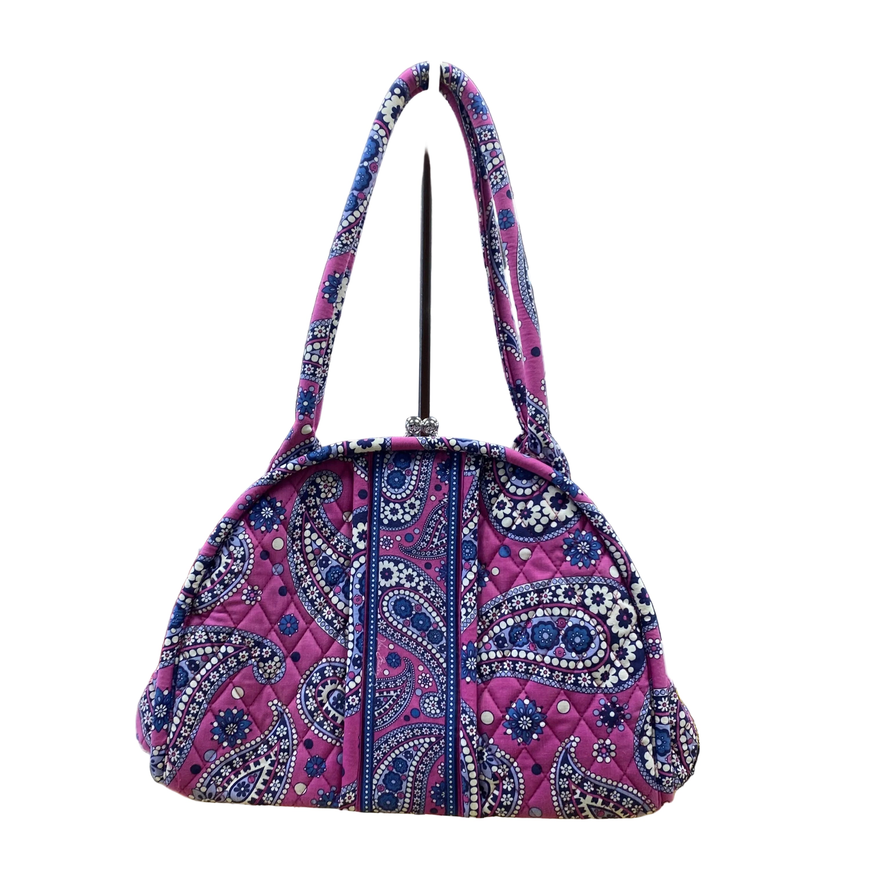 Handbag By Vera Bradley In Pink & Purple, Size:Medium
