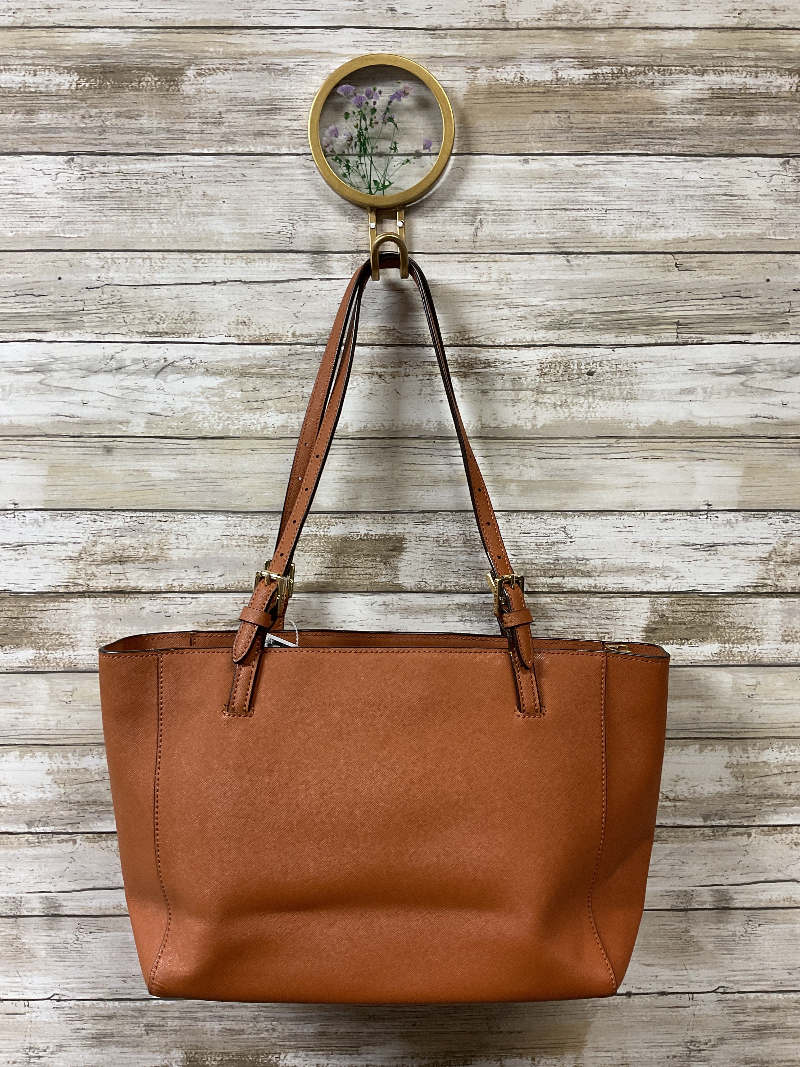Handbag Designer By Tory Burch In Brown, Size:Medium