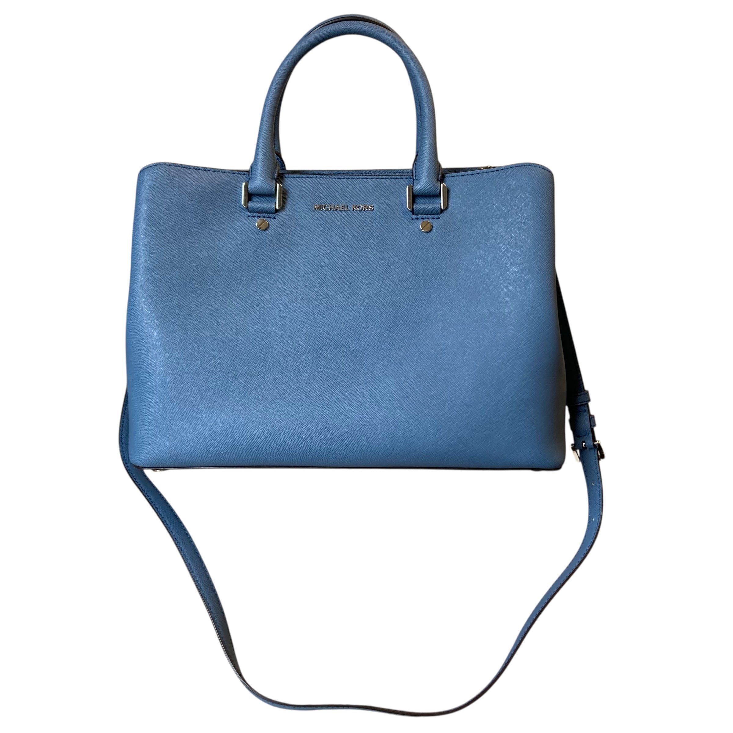 Handbag Designer By Michael Kors In Blue, Size:Large