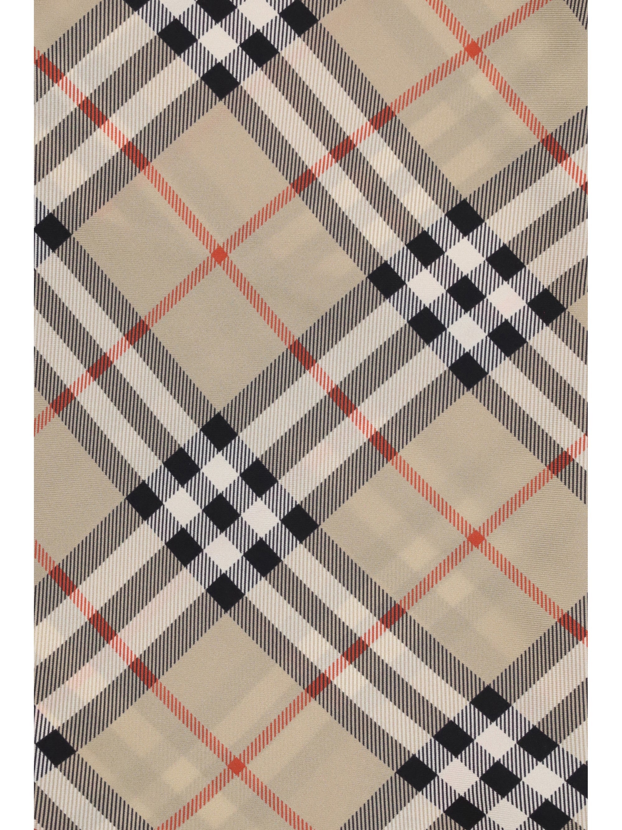 silk check scarf