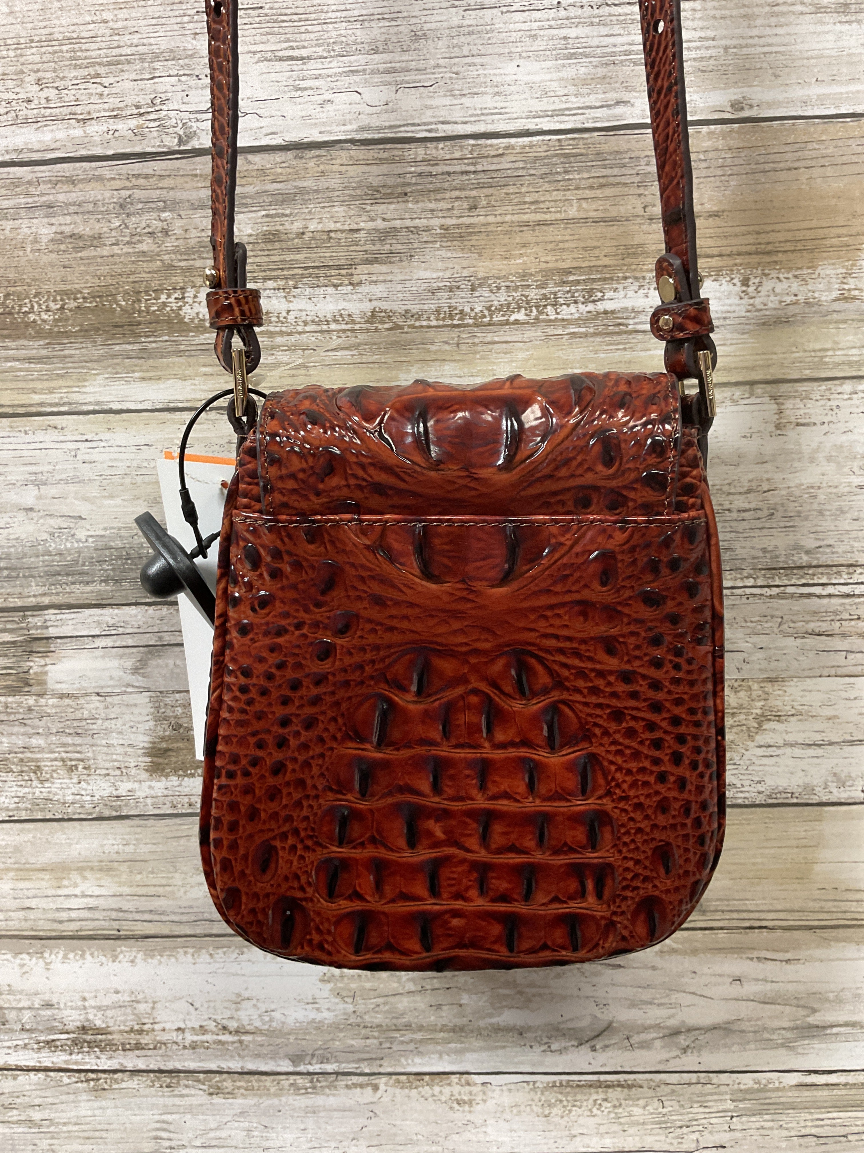 Crossbody Designer By Brahmin In Brown, Size:Small