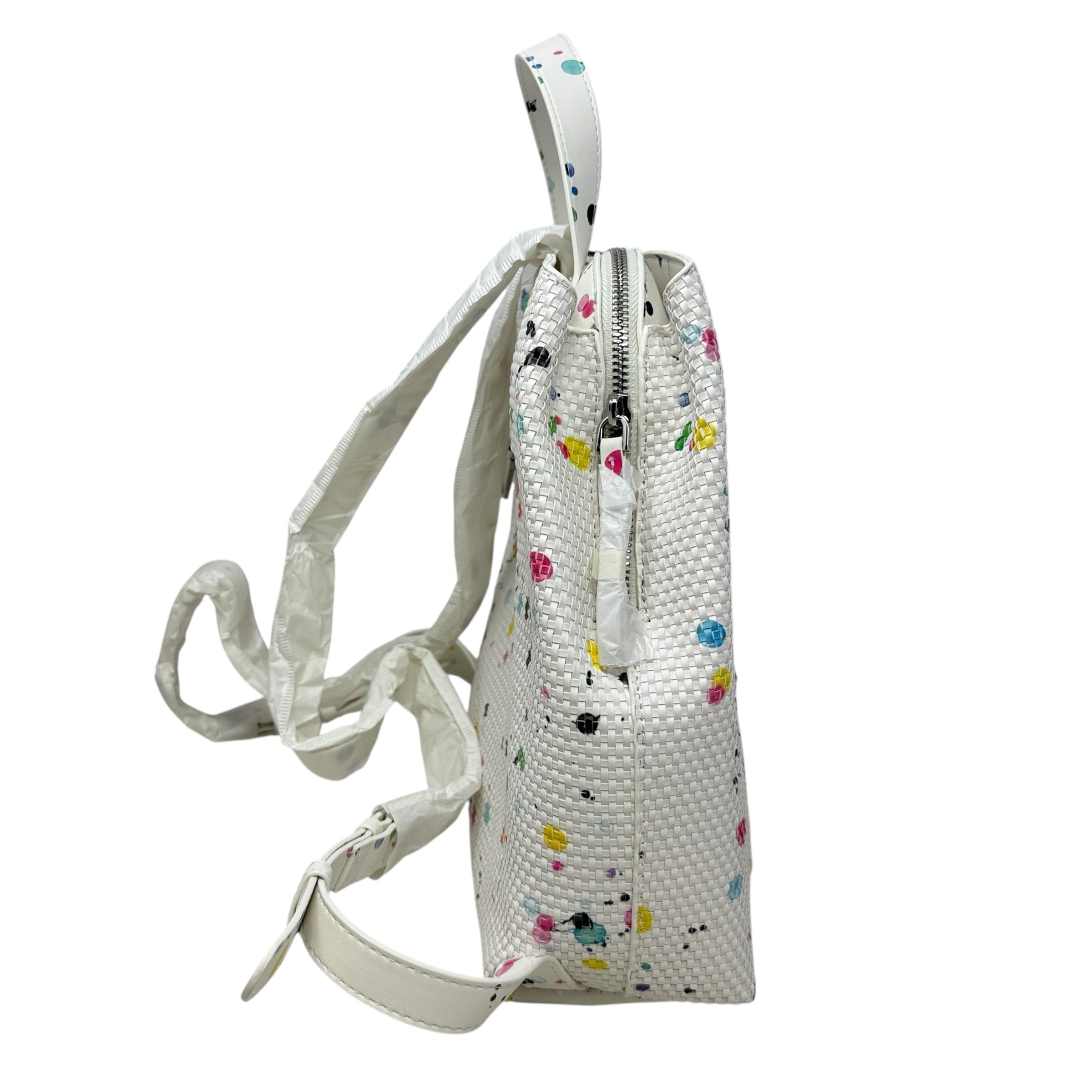 Summy Mini Backpack In Vintasplatter Braided Crudo Beige By Desigual, Size: Medium