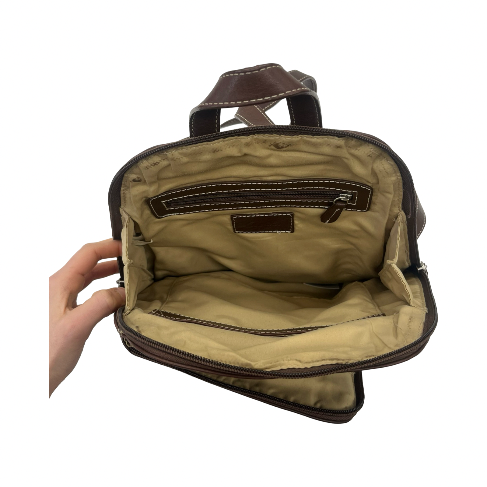 Backpack Leather By Clarks In Brown, Size:Small