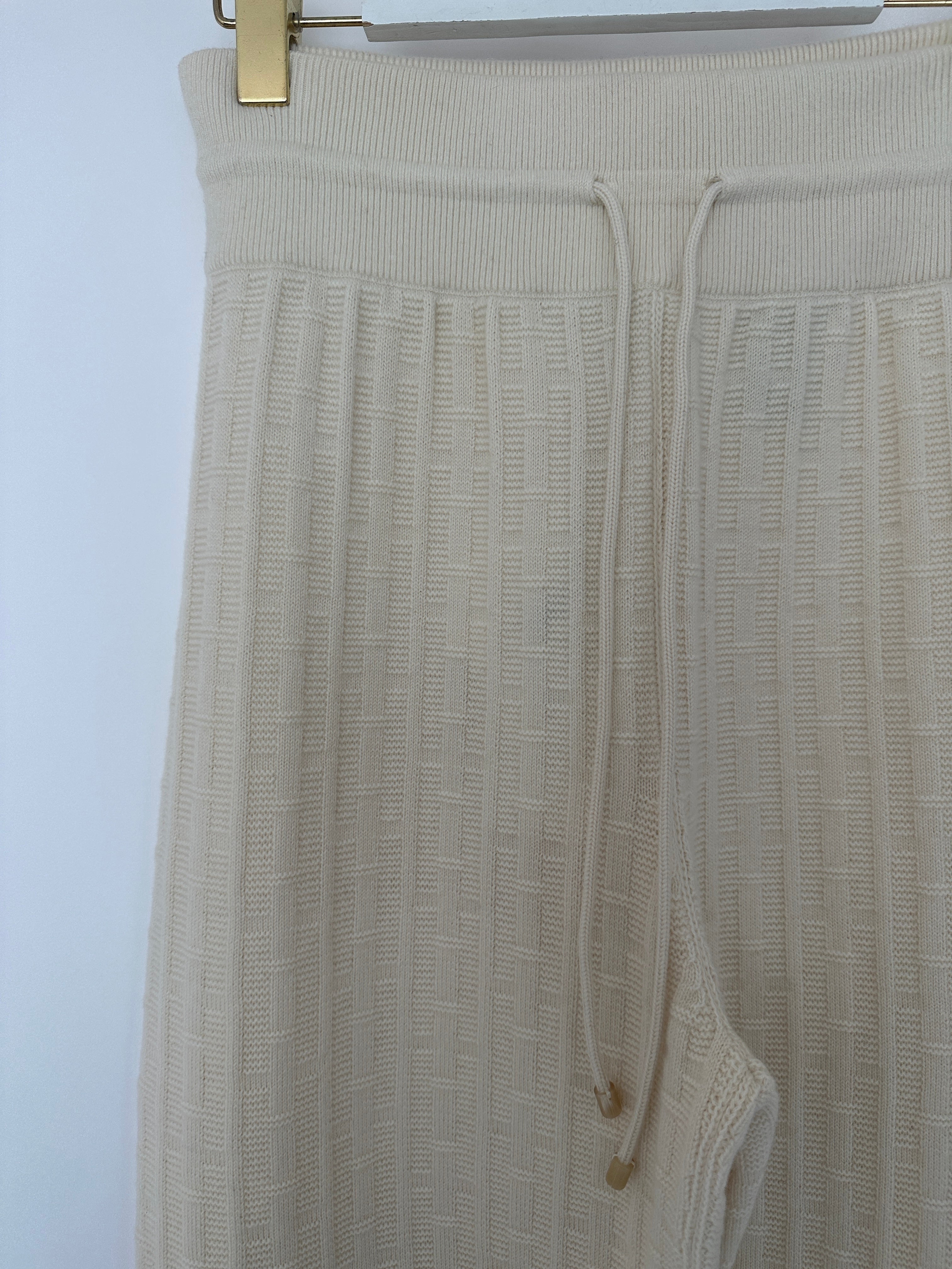 Hermes "H" Wool Jogging Pants In Blanc Naturel Size FR 40 (UK 12)