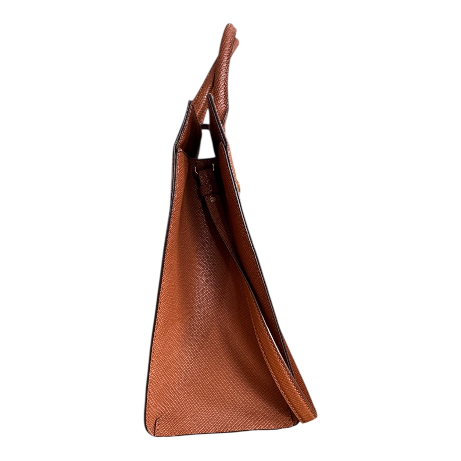 Handbag Leather By Ralph Lauren In Brown, Size:Large