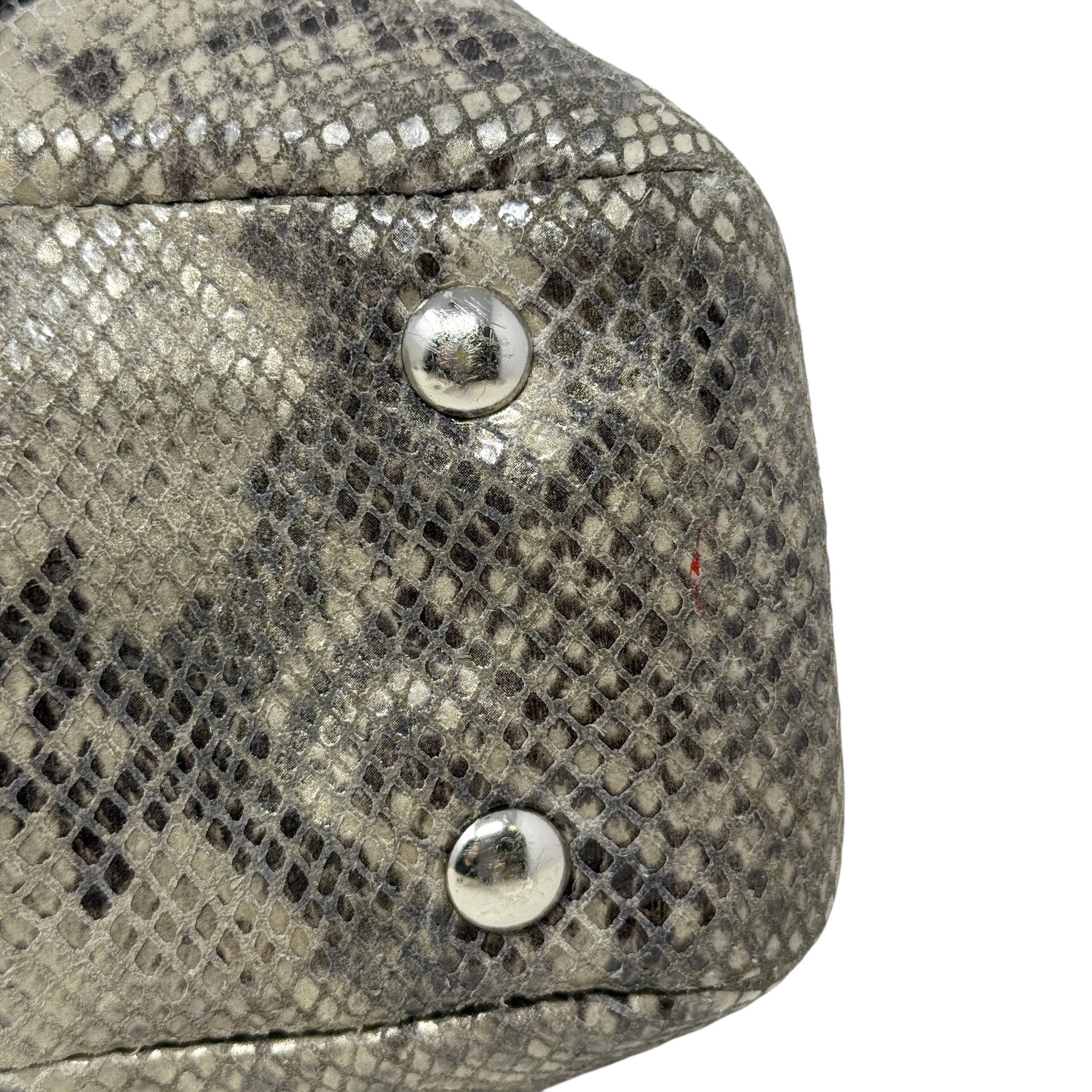 Soho Python Embossed Leather Carryall Tote Designer By Coach, Size: Medium