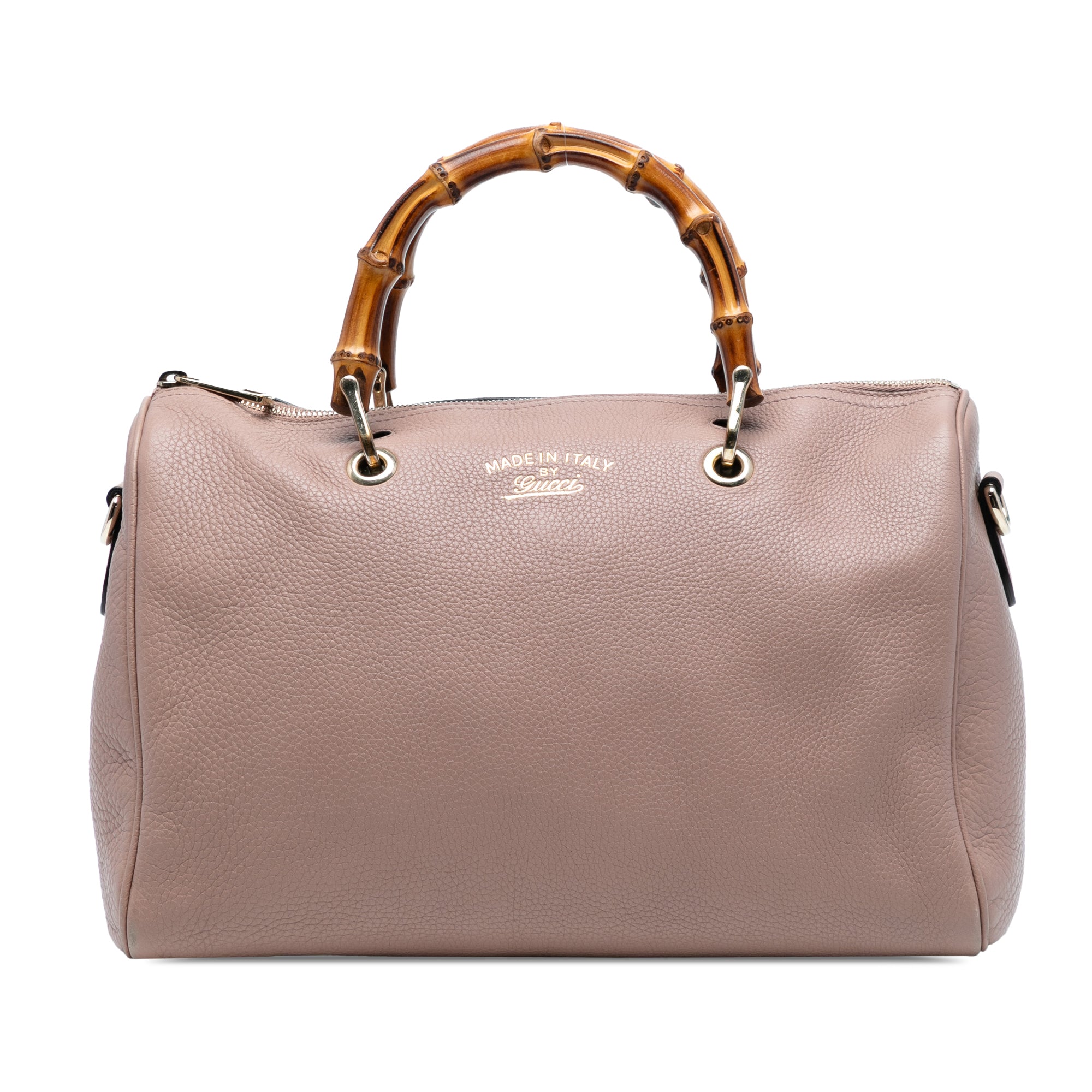 Bamboo Shopper Boston Bag Leather Medium