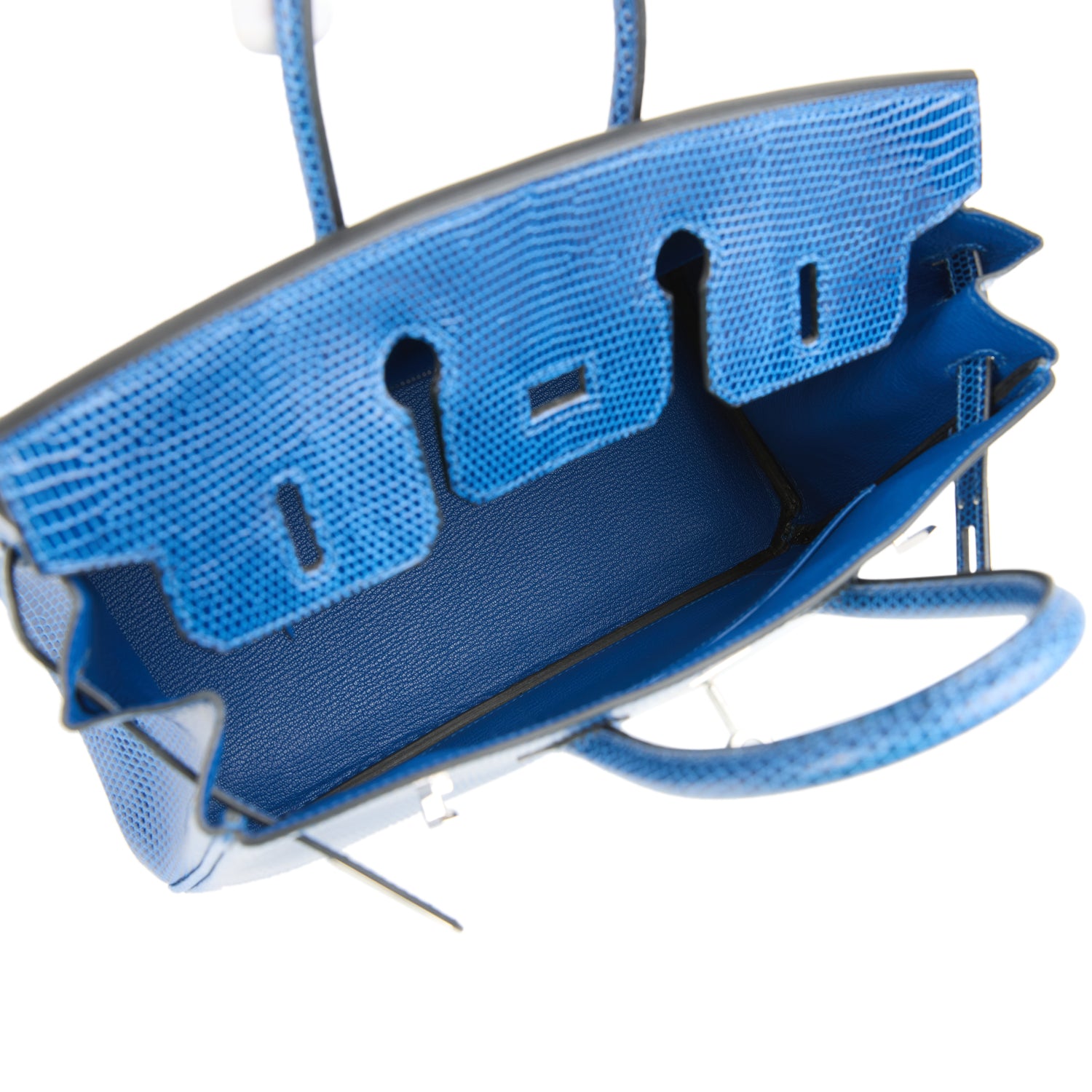 Hermes Birkin 25 Bleu Saphir Niloticus Lizard Palladium Hardware