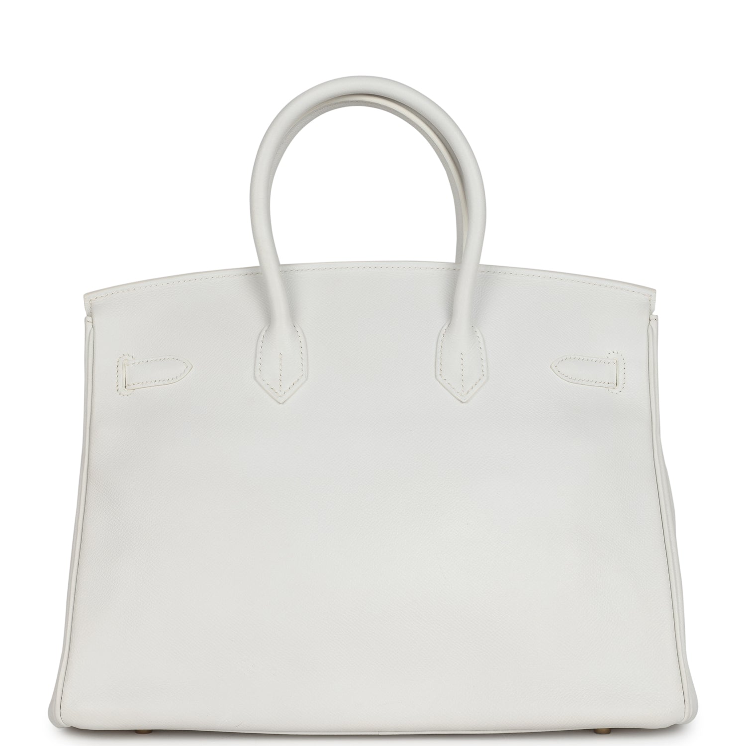 Pre-owned Hermes Birkin 35 White Epsom Gold Hardware