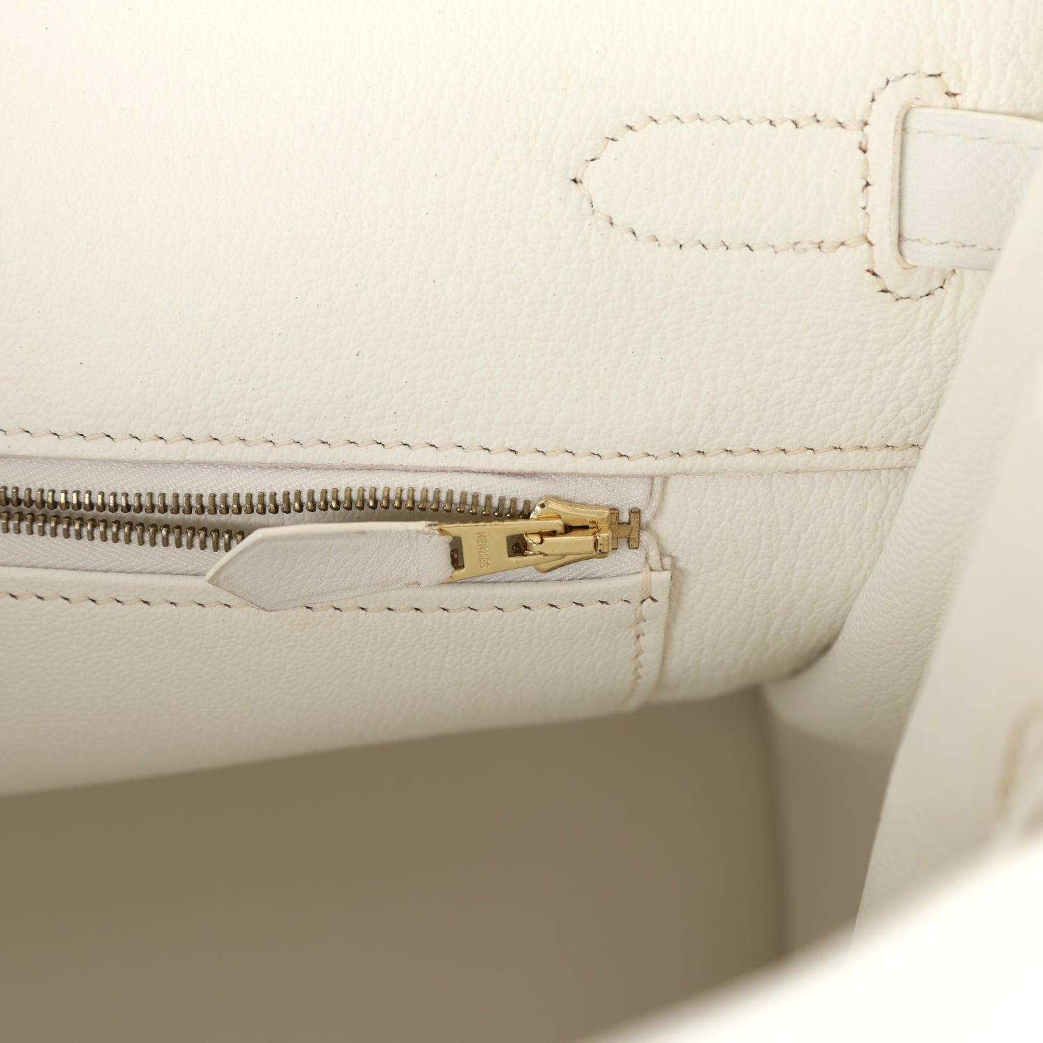 Pre-owned Hermes Birkin 35 White Epsom Gold Hardware
