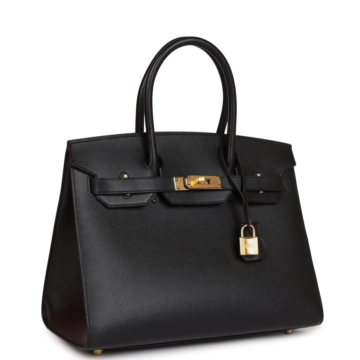 Hermes Birkin Sellier 30 Black Madame Gold Hardware
