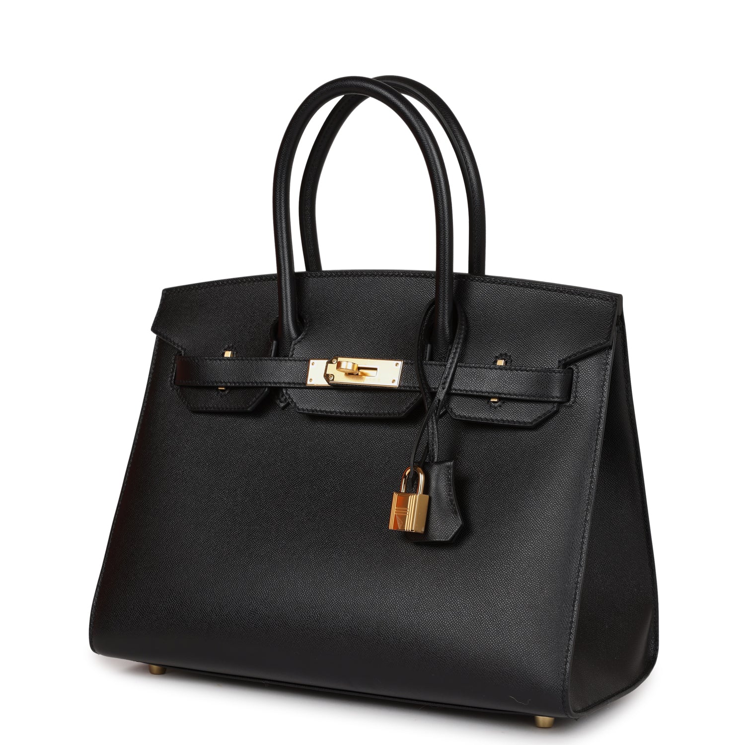 Hermes Birkin Sellier 30 Black Madame Gold Hardware