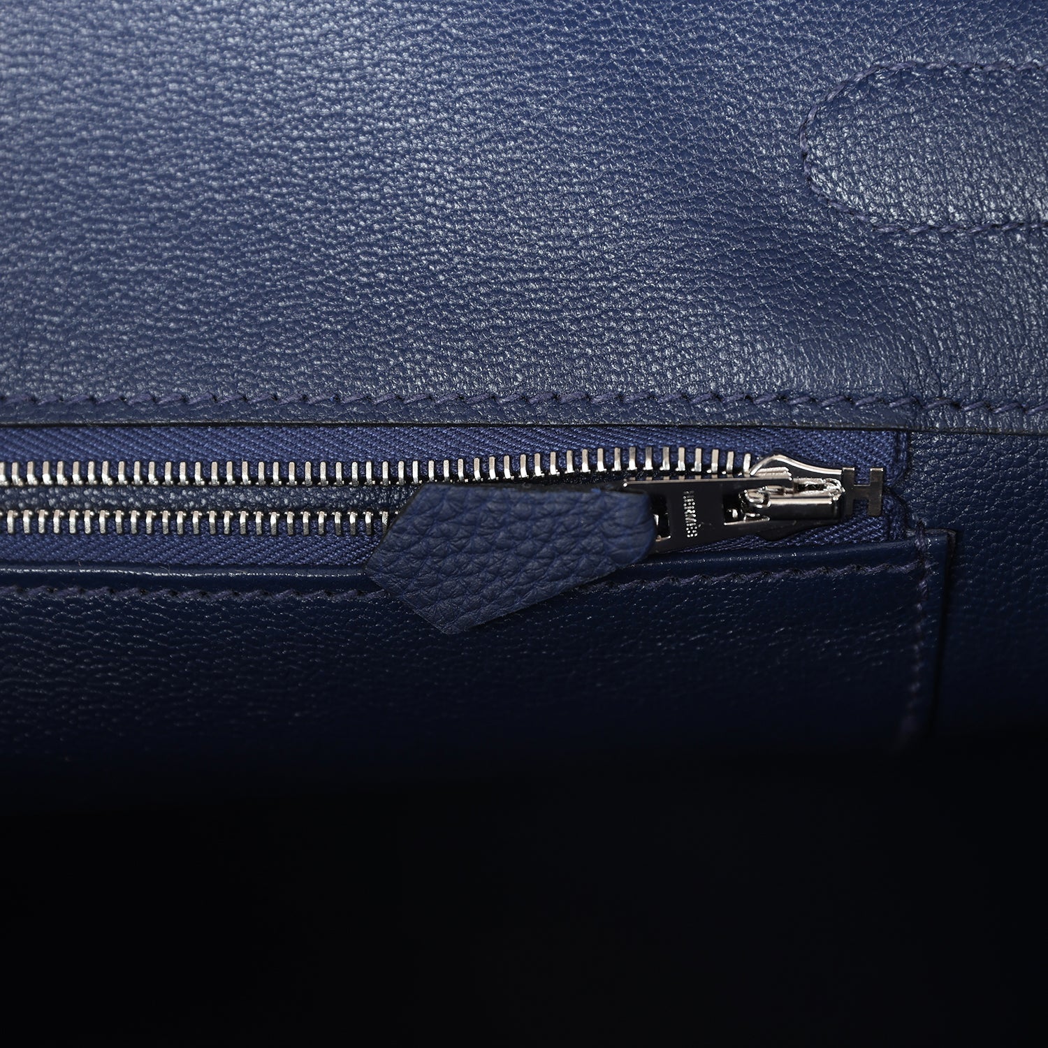 Pre-owned Hermes Birkin 35 Bleu Saphir Togo Palladium Hardware