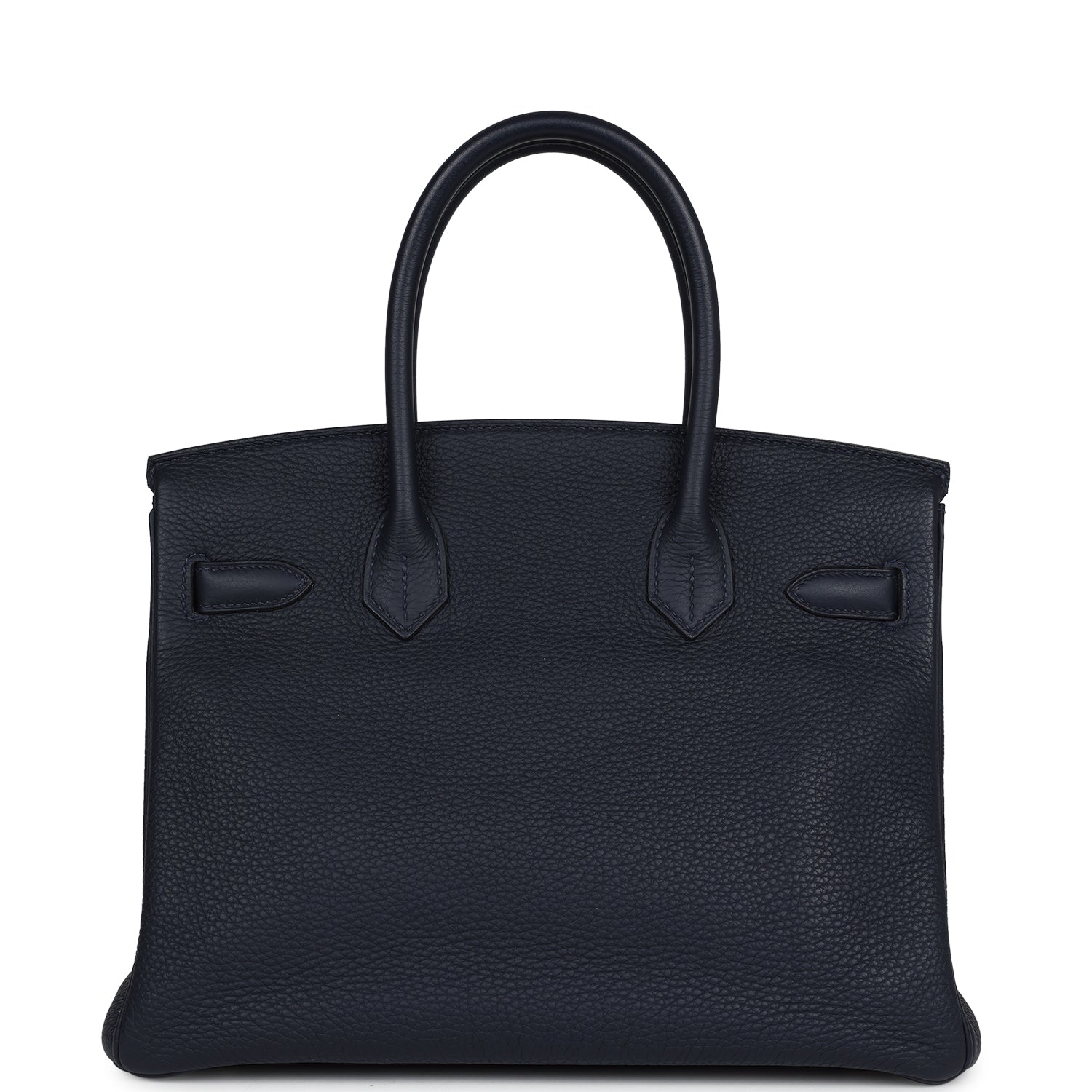 Pre-owned Hermes Birkin 30 Bleu Nuit Verso Clemence Palladium Hardware