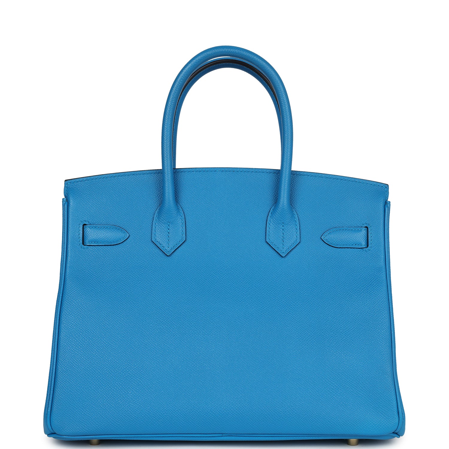 Pre-owned Hermes Birkin 30 Bleu Zanzibar Epsom Gold Hardware