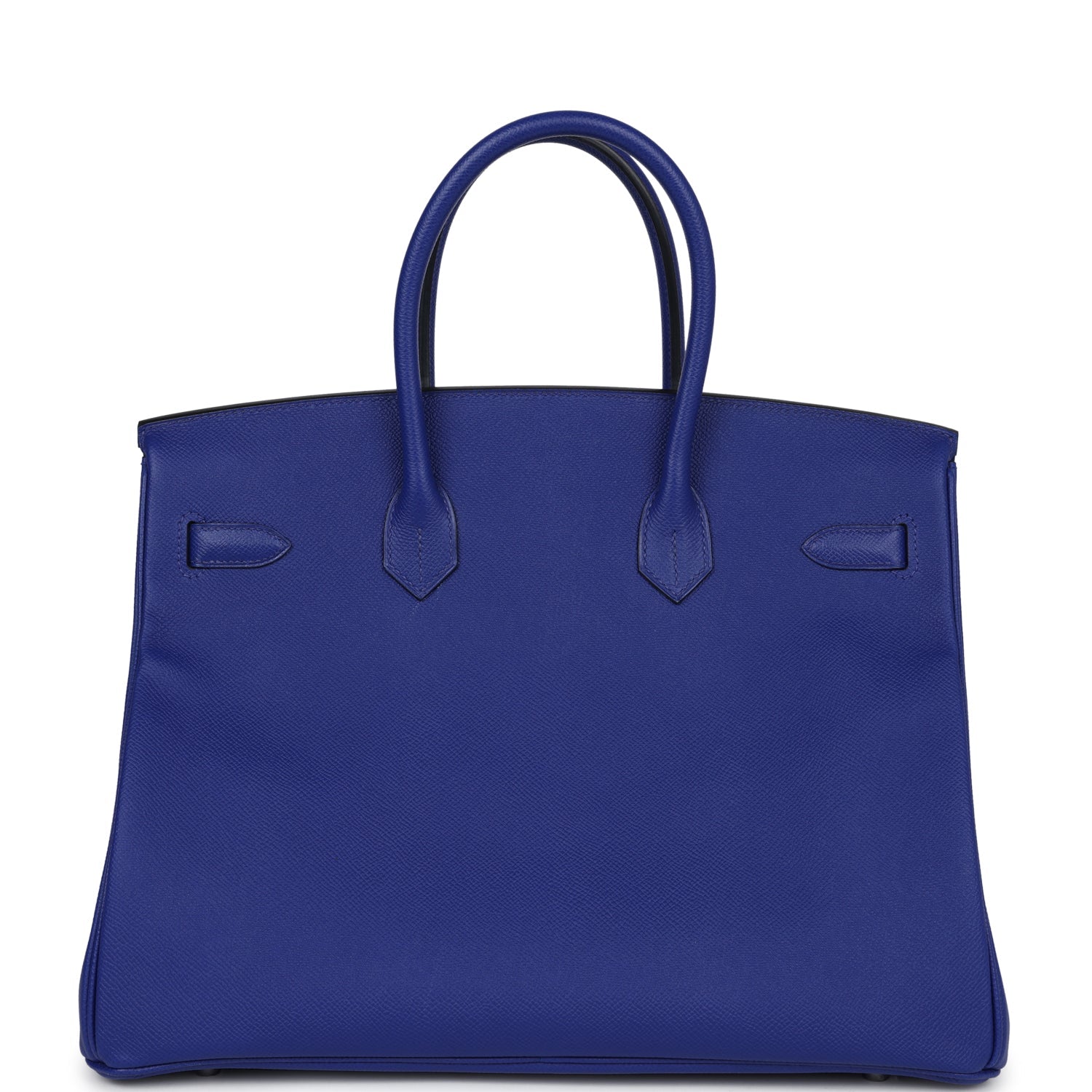 Pre-owned Hermes Birkin 35 Bleu Electric Epsom Palladium Hardware