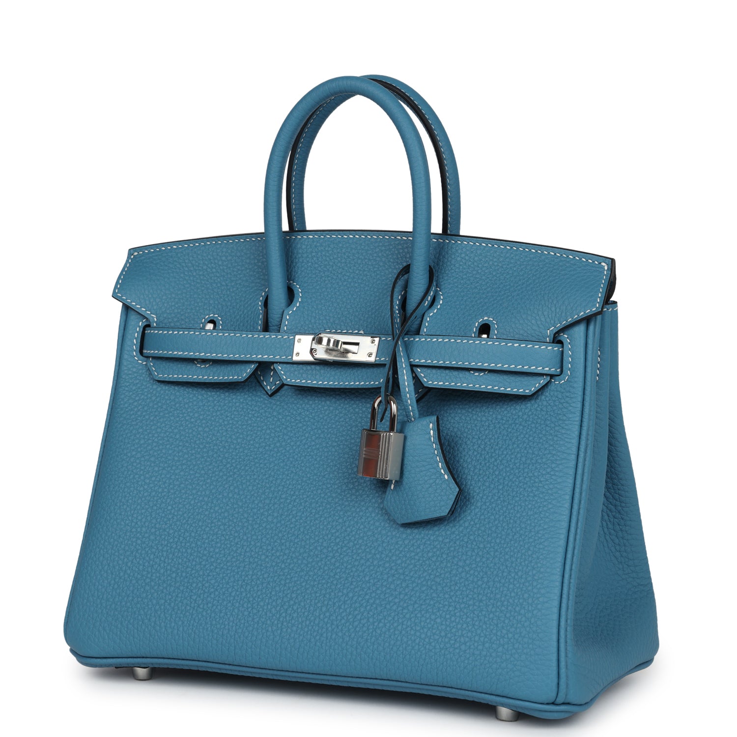 Hermes Birkin 25 Blue Jean Togo Palladium Hardware