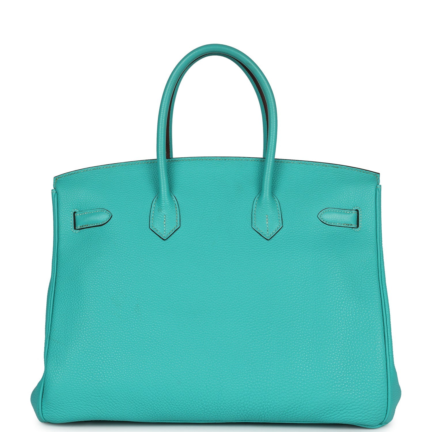 Pre-owned Hermes Birkin 35 Lagon Togo Palladium Hardware